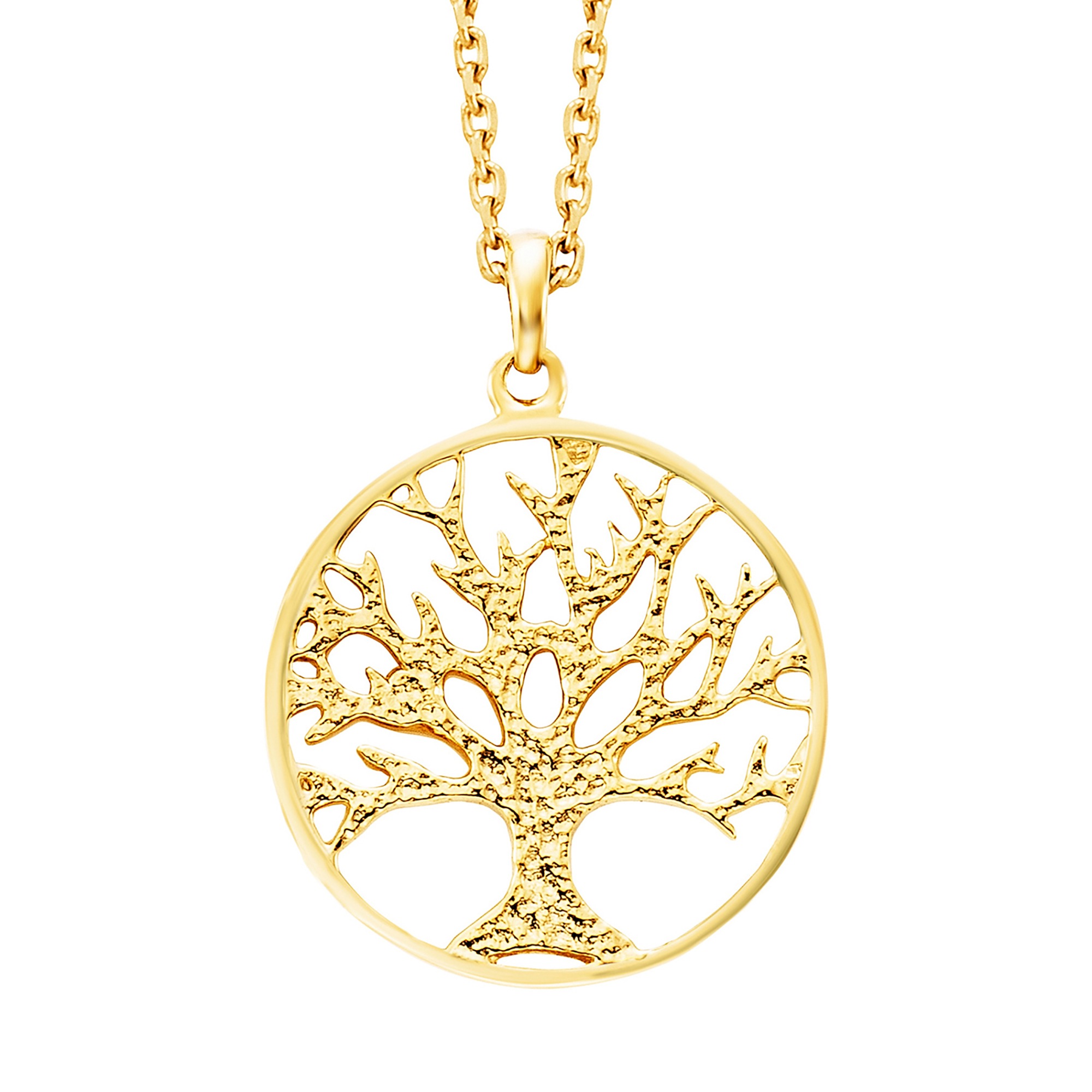 Julie Julsen Kette mit Anhänger »925/- Sterling Silber vergoldet Motiv Lebensbaum«