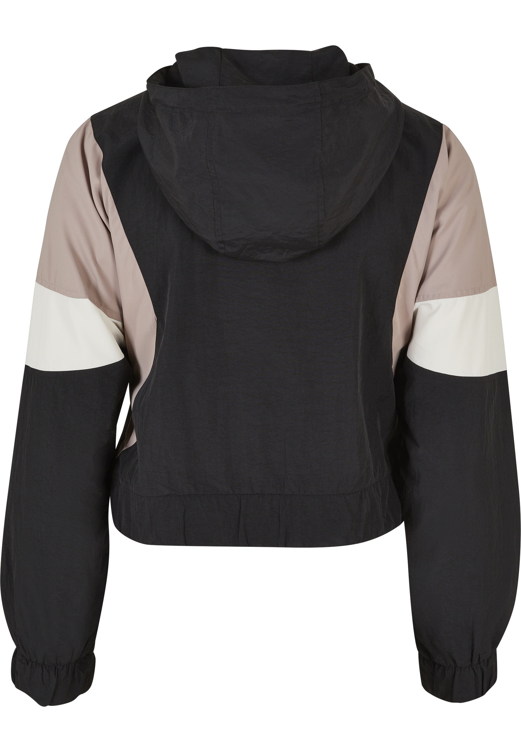 URBAN CLASSICS Outdoorjacke »Urban Classics Damen Ladies Short 3-Tone Crinkle Jacket« 1 Stk. tlg. mit Kapuze