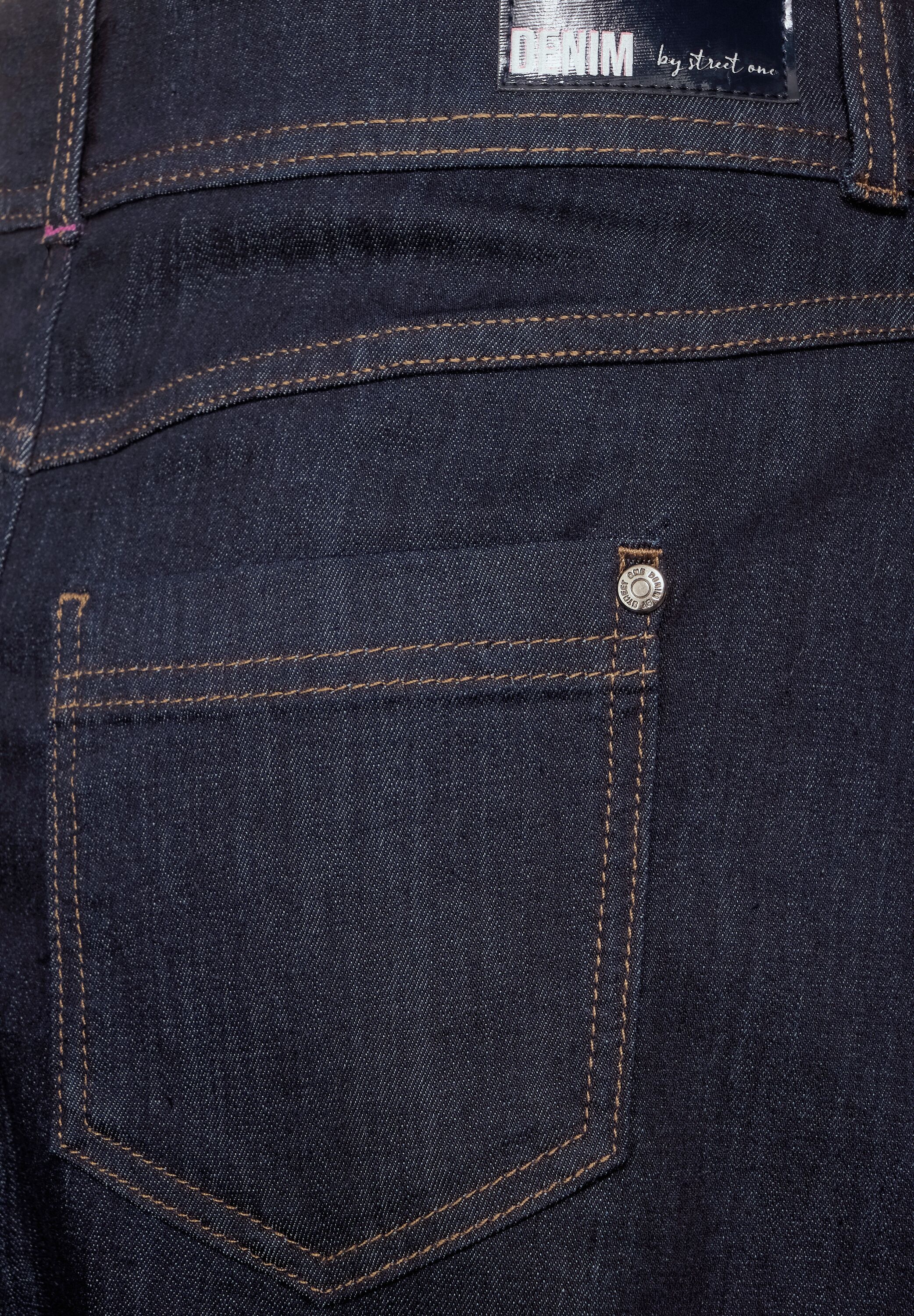 STREET ONE Jeansrock, mit durchgehender Knopfleiste