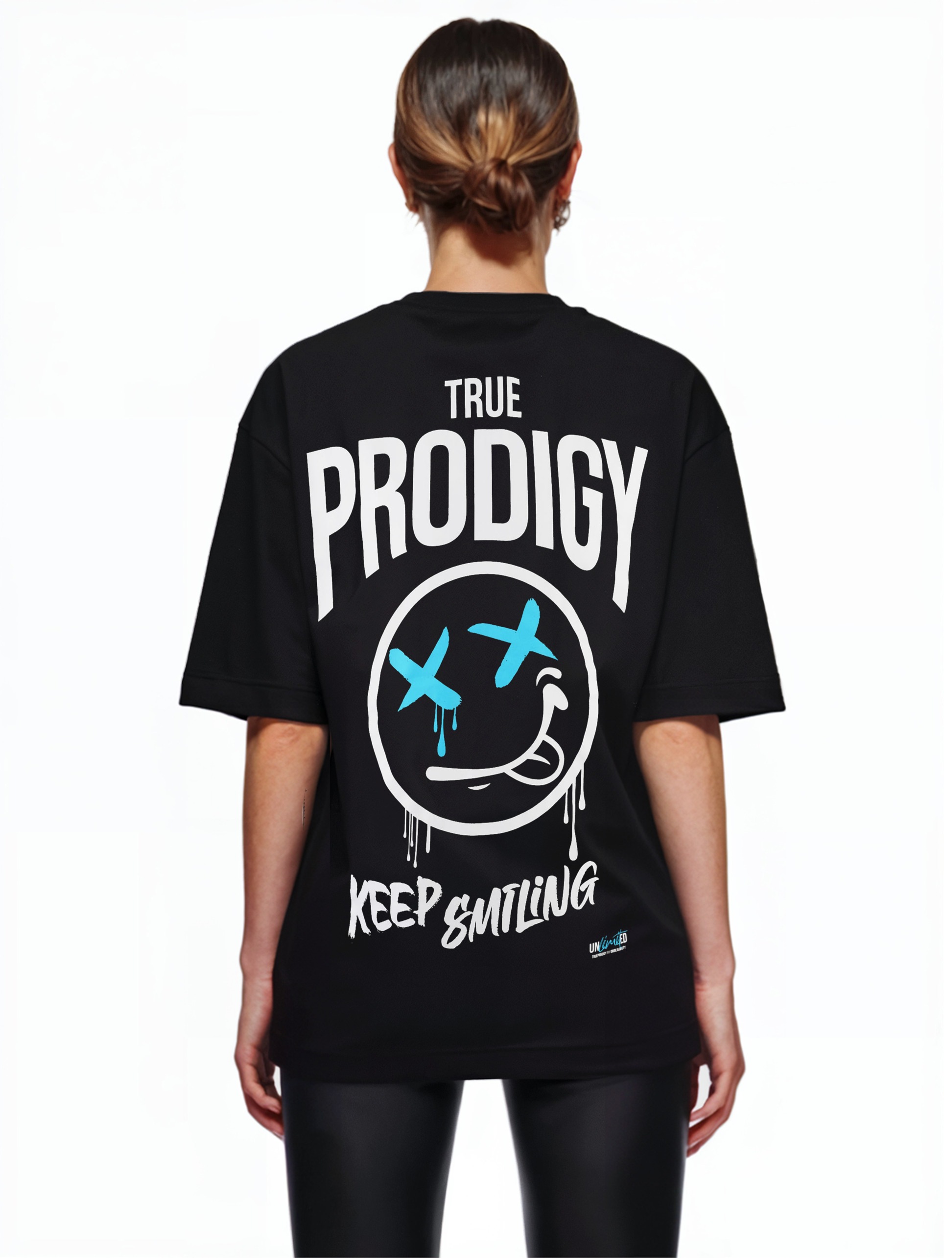 trueprodigy Oversize-Shirt "Kenji F Logo Print Oversized Rundhals"