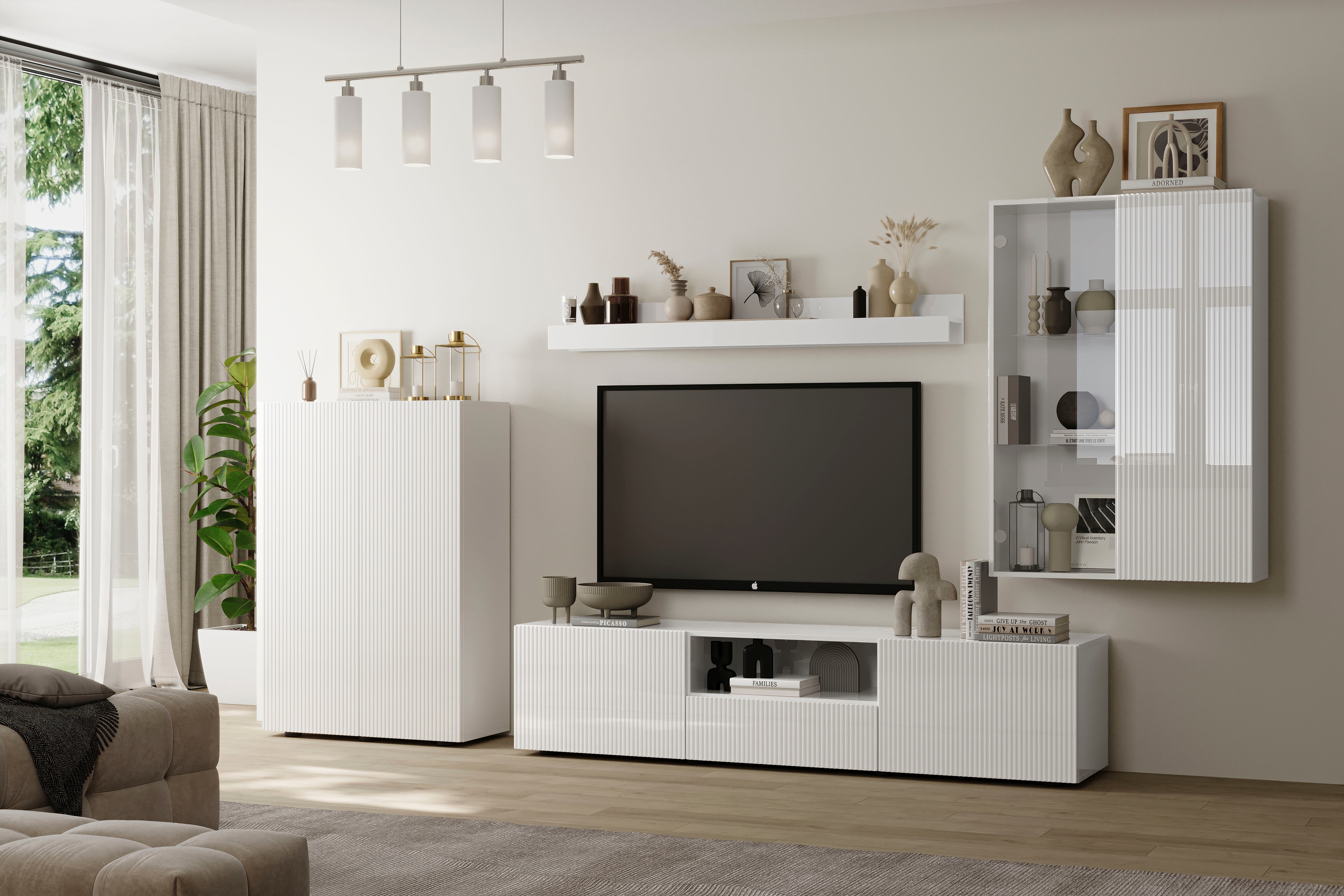 Thumbnail - Home affaire Wohnwand "Rio, 4tlg. Breite 300 cm, modernes, elegantes Wohnzimmer-Set" 4 Stk. tlg.