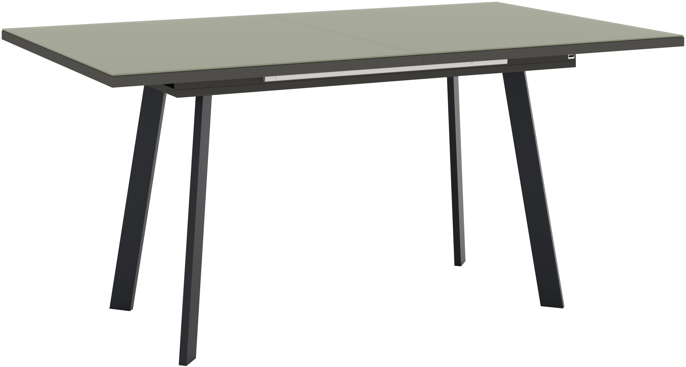 Esstisch, B:160cm H:75cm T:90cmschwarz feinstruktur, glas olivgrün glanz, schwarz feinstruktur, glas olivgrün glanz, SET ONE BY MUSTERRING, Küche,
