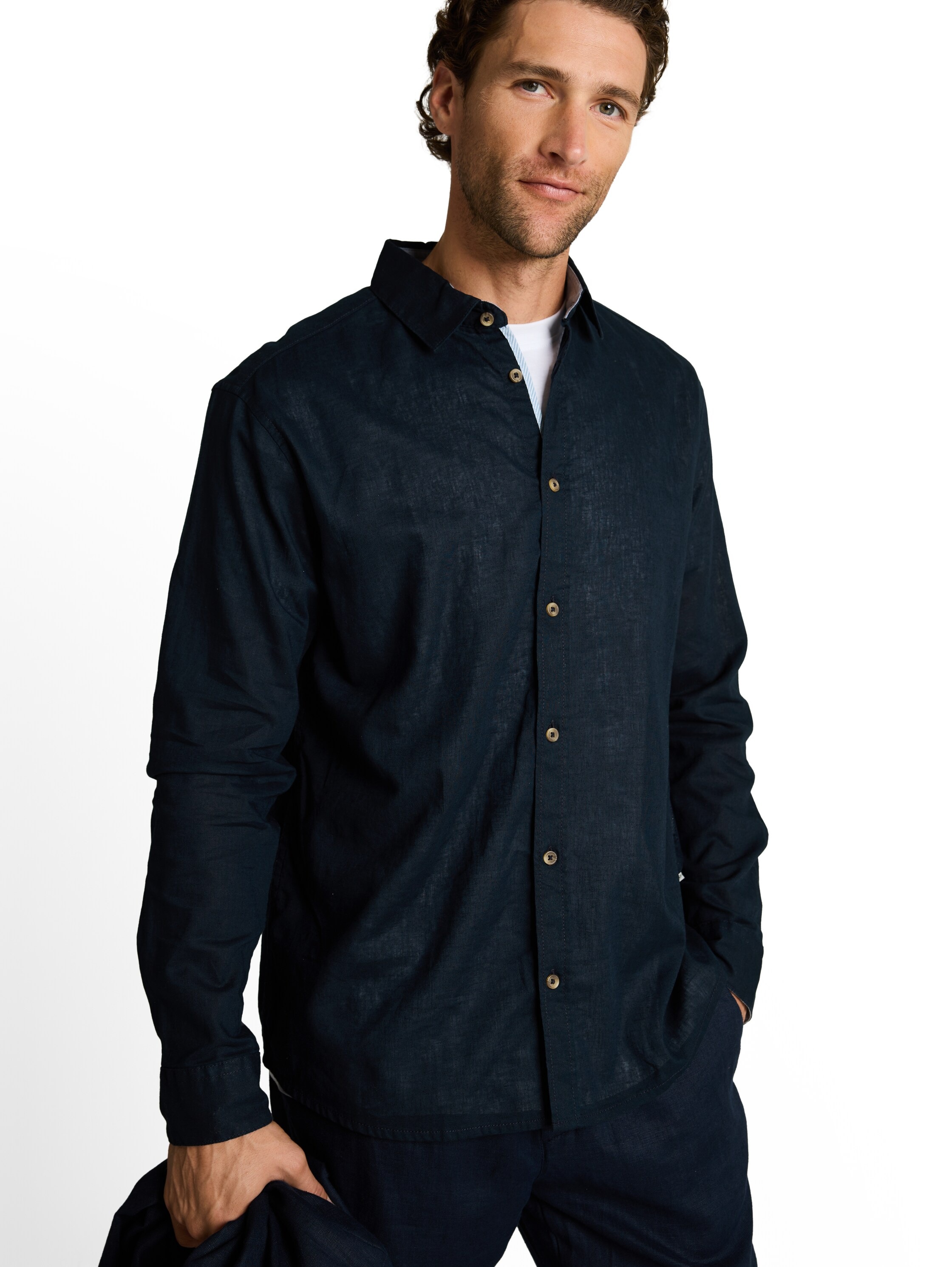 Thumbnail - TOM TAILOR Langarmhemd mit Leinen