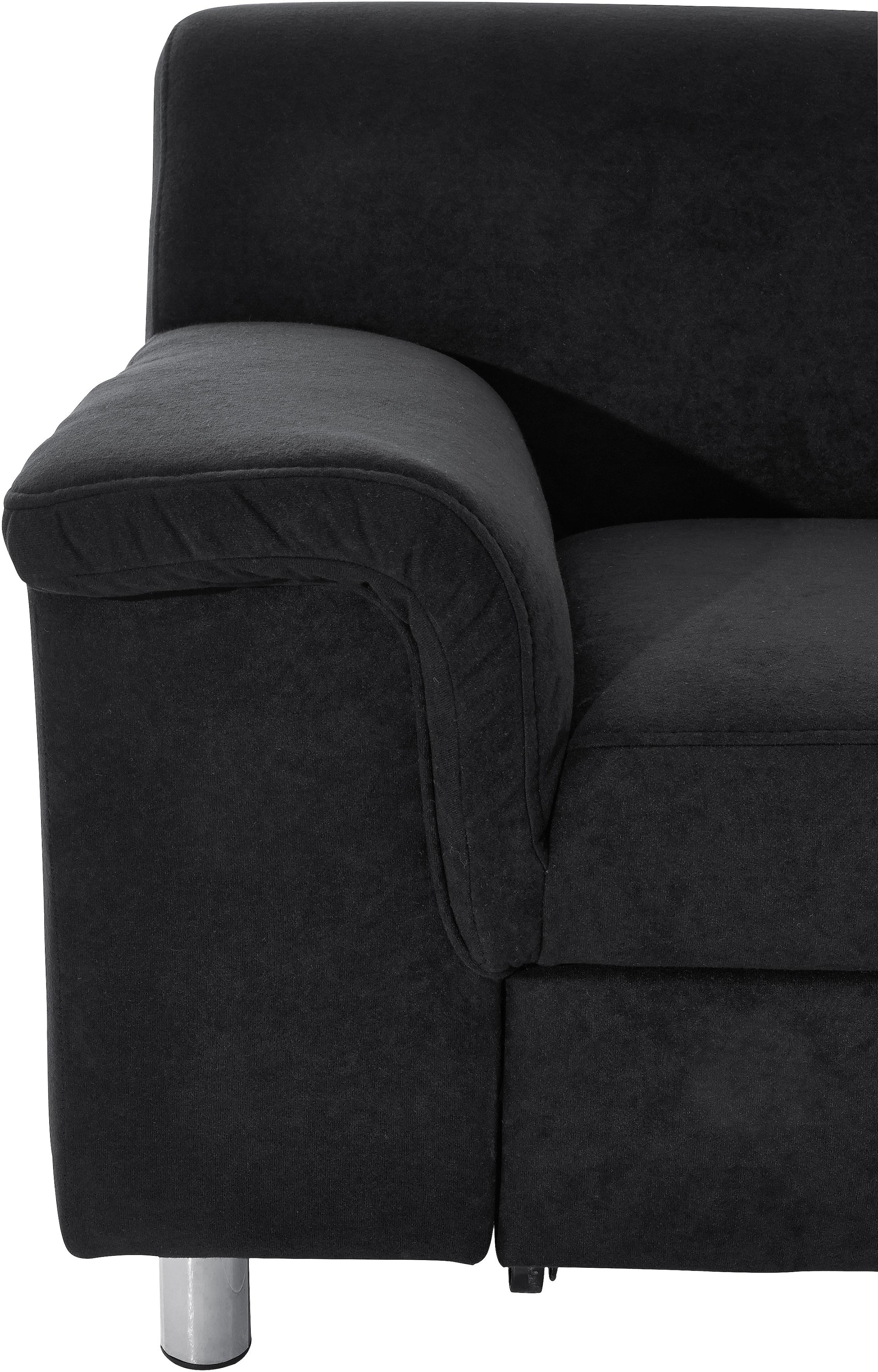 INOSIGN Ecksofa »Jamie, modern und elegant, Fußhöhe 9cm, L-Form,«, wahlweise mit Bettfunktion