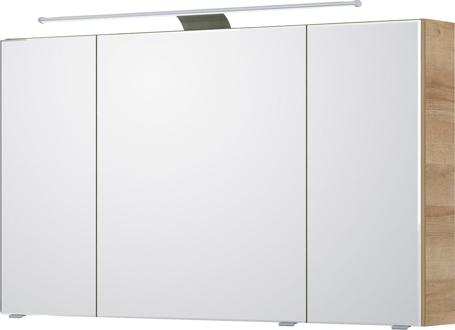 Saphir Badmöbel-Set »6005 Sprint 3-teilig, Keramik-Waschtisch mit LED-Spiegelschrank«, (4 St.), Unterschrank, inkl. Türdämpfer, 4 Türen, 3 Schubladen, Bad-Set