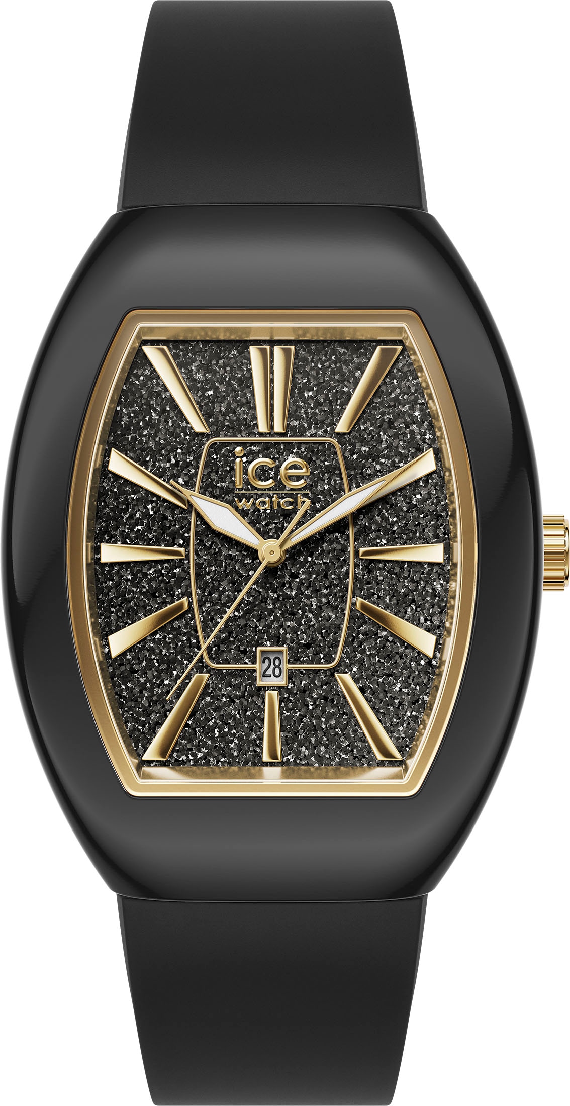 ice-watch Quarzuhr »ICE boliday - Dome - Small - 3D + Date«, Armbanduhr, Damenuhr, analog, Silikonarmband, Datum