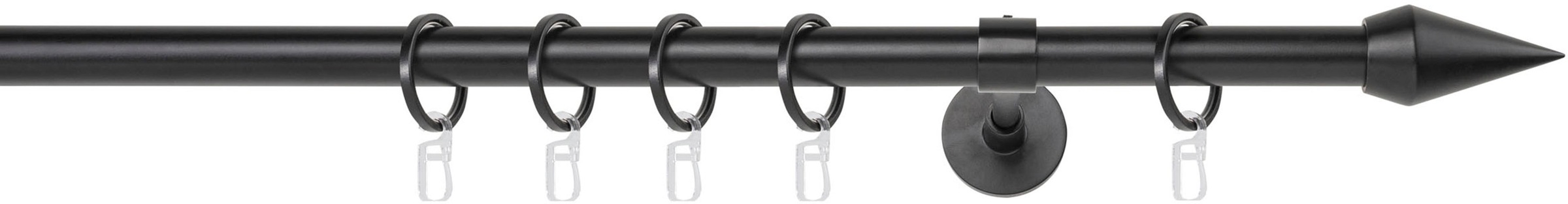mydeco Gardinenstange »20mm Point Wandträger 14 cm«, 1 läufig-läufig, Fixmaß