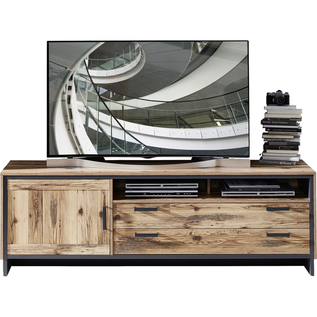 Innostyle TV-Board »Prato«, Breite 184 cm, 1 Holztür, 2 Schubkästen mit Doppelzarge, 2 offene Fächer