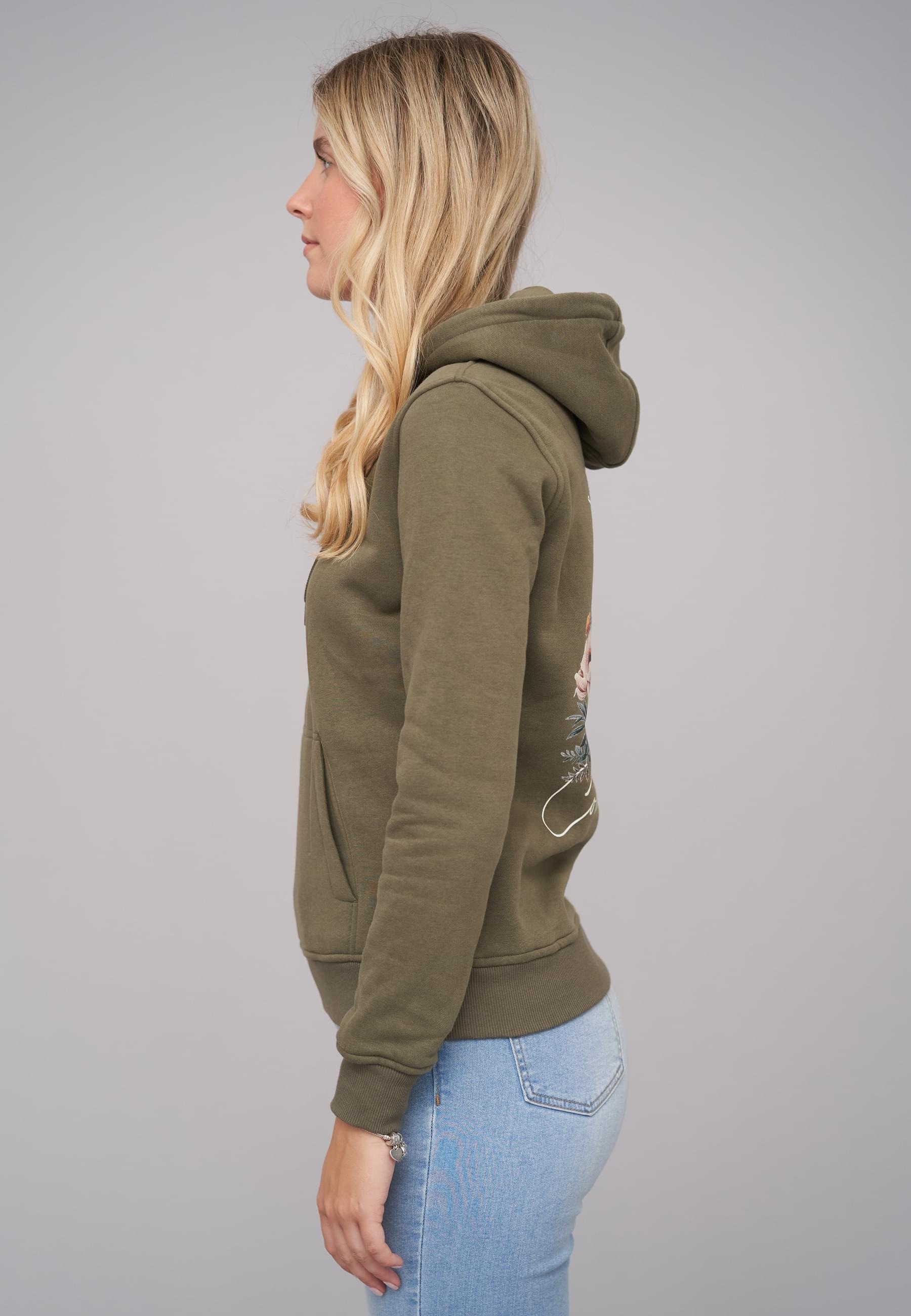 CLOUD 5IVE Kapuzenpullover »CLOUD 5IVE Ladies Good Things Coming Olive Hoody«, 1 Stk.
