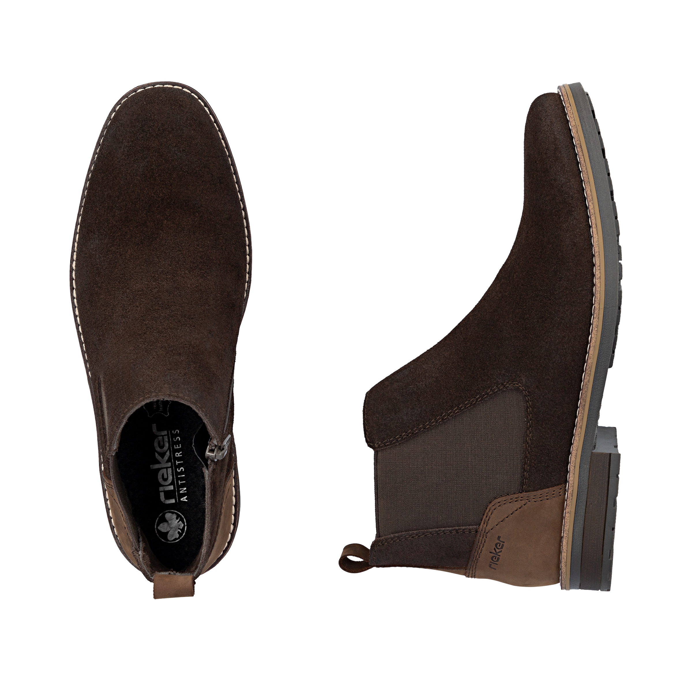 Rieker Chelseaboots, Stiefelette, Casual-Boots mit typischem Stretcheinsatz