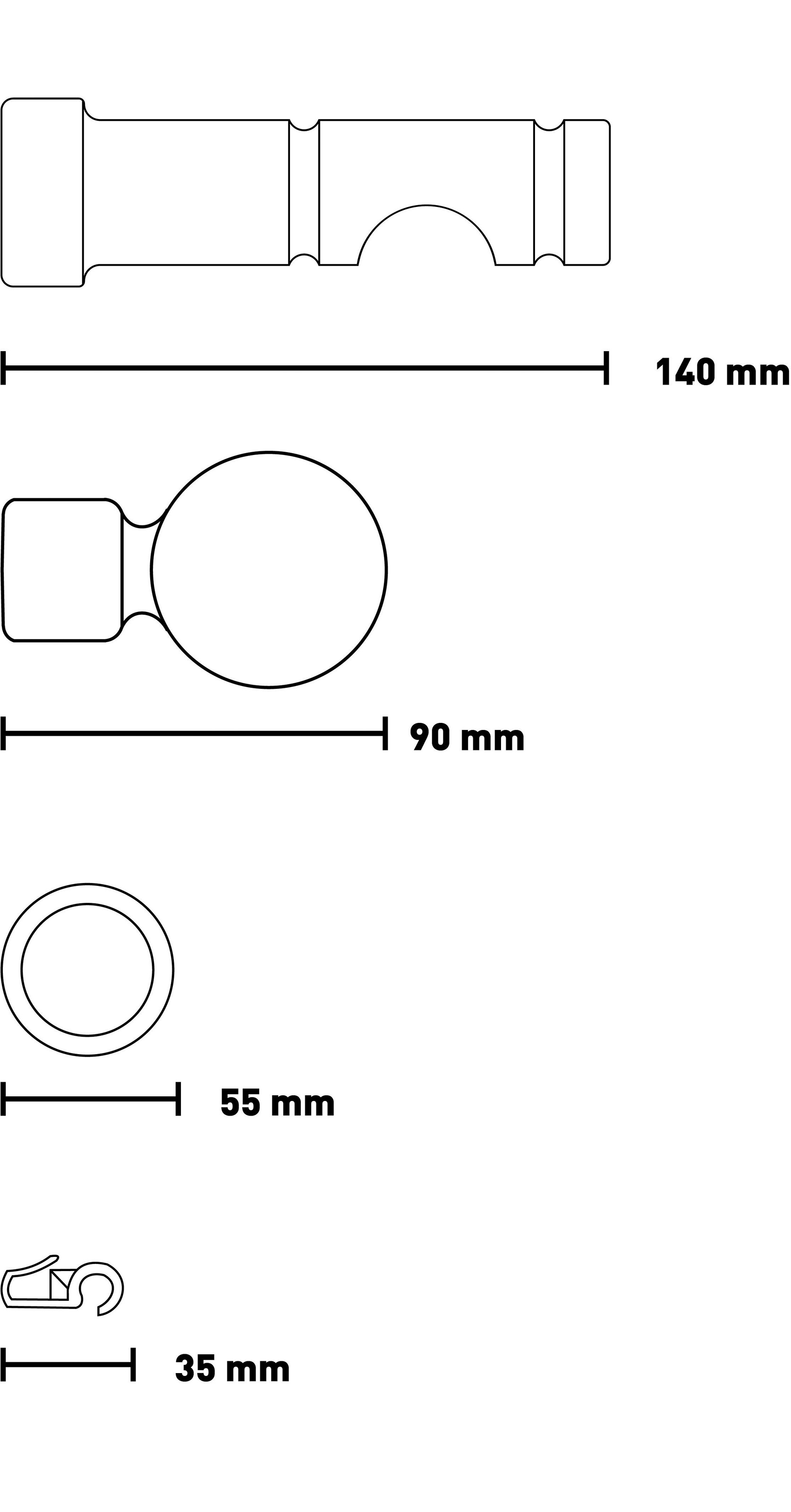 SN DECO GROUP Gardinenstange »Giro«, 1 läufig-läufig, Fixmaß