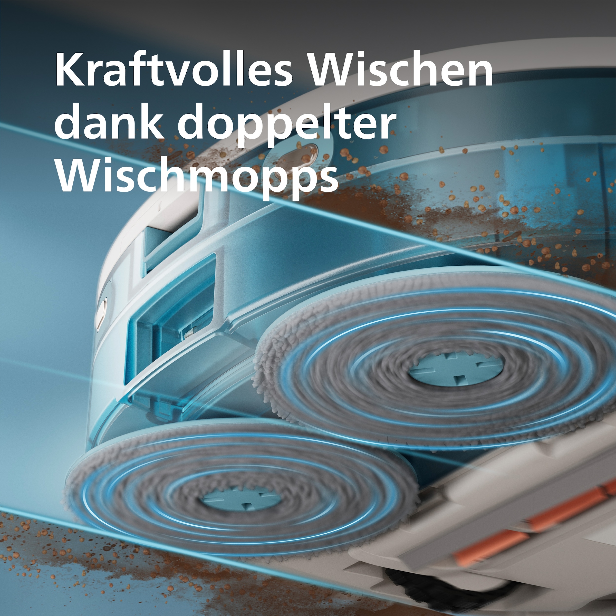 Philips Wischbezug »HomeRun XV1452/10 Ersatzwischtücher«, Mikrofaser, 13,5 cmx13,5 cm, (Packung, 4 St.), für HomeRun Roboter 5000 Series
