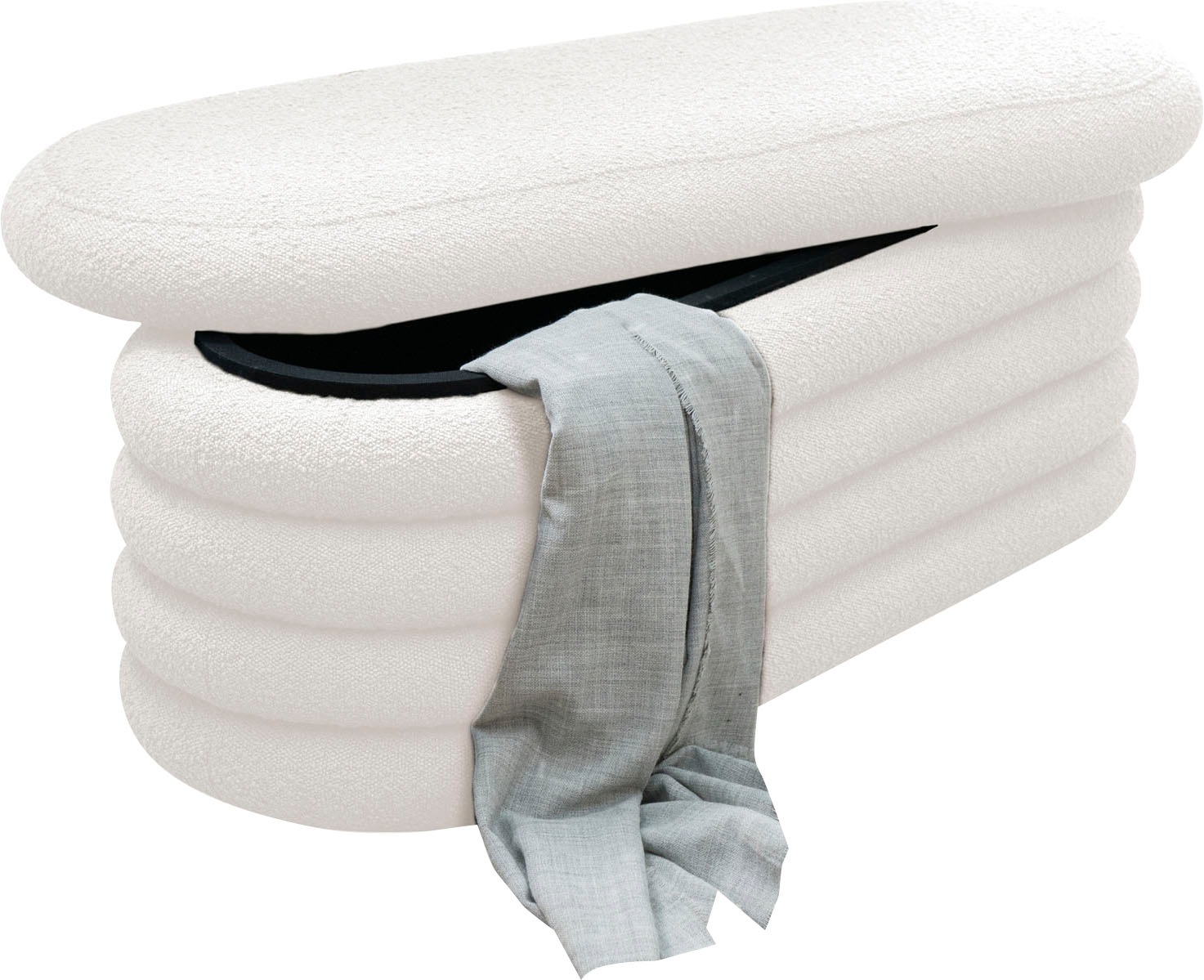 Thumbnail - SalesFever Polsterhocker "Komfortabler Hocker mit Stil" Praktischer Stauraum in attraktivem Design