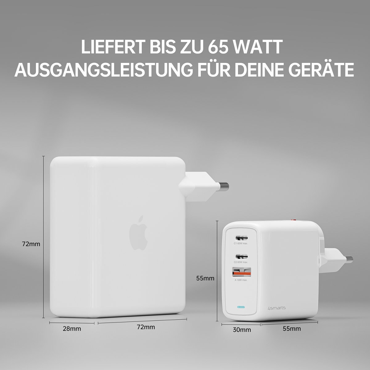 4smarts USB-Ladegerät »GaN Flex 65 W 2 USB-C+1 USB-A«
