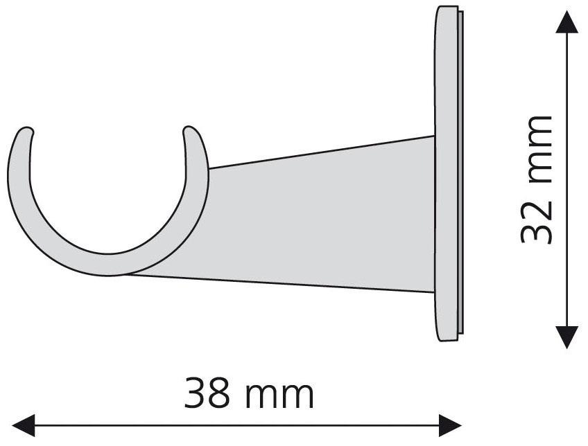 Thumbnail - Liedeco Klebeträger, (Set, 2 St.), Schraubträger für Cafehausstangen Ø 8 mm