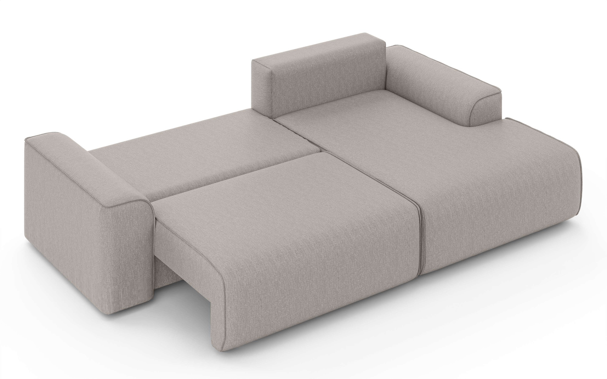 Home affaire Ecksofa »Santenay mit Bettfunktion und Bettkasten, Maße: B/T/H 266/164/90 cm«, L-Form mit Wellenfederung, Schlaffläche: 140x213 cm, auch in Cord