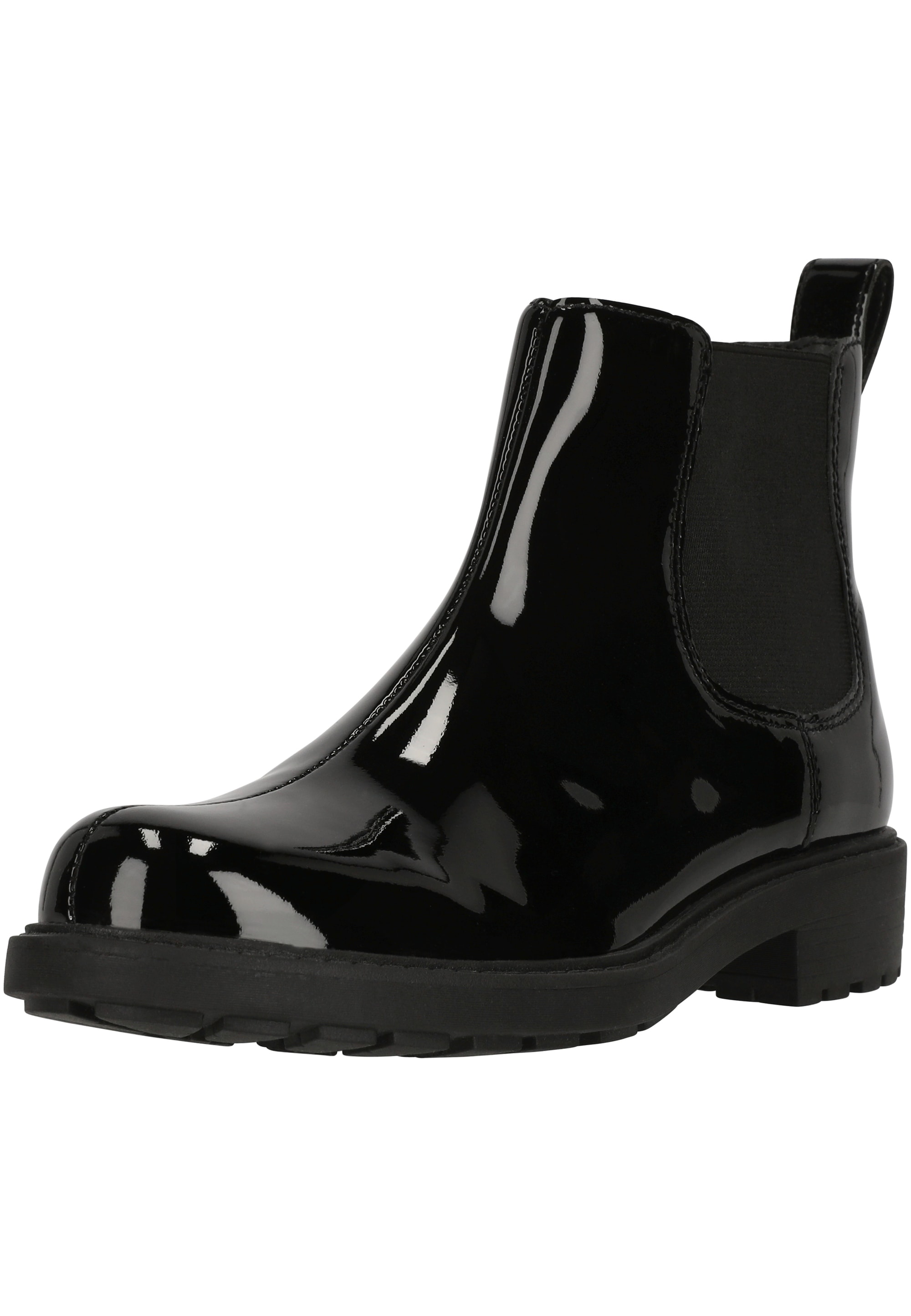 Clarks Stiefelette "Orinoco2 Lane Black Pat" mit dämpfender Eigenschaft