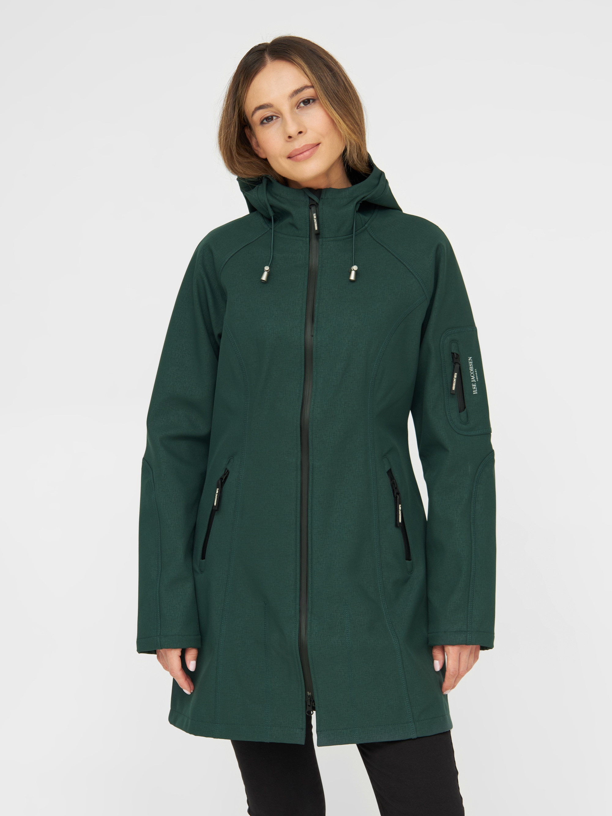 Ilse Jacobsen Softshelljacke "RAIN37", mit Kapuze, Atmungsaktiv, Kapuze, wasserdicht, leicht, YKK 2-Wege Reißverschluss