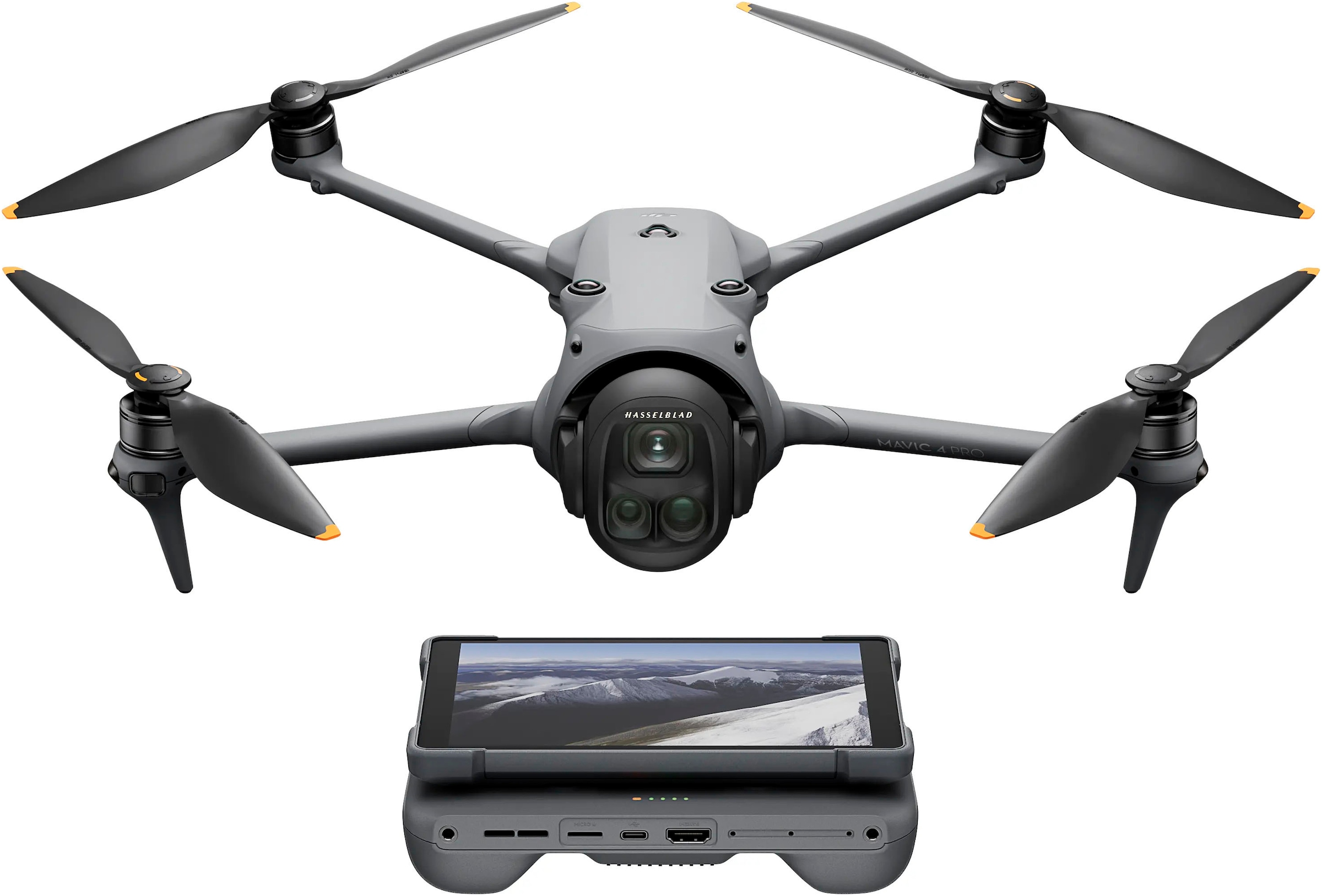 DJI Drohne »Mavic 4 Pro 512GB Creator Combo«, 6K/60 fps HDR, DJI RC Pro 2 Fernsteuerung, 3 Akkus und Ladestation