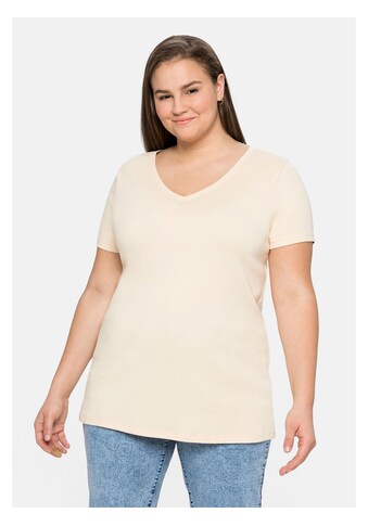 Sheego T-Shirt »T-Shirt«, mit V-Ausschnitt kaufen