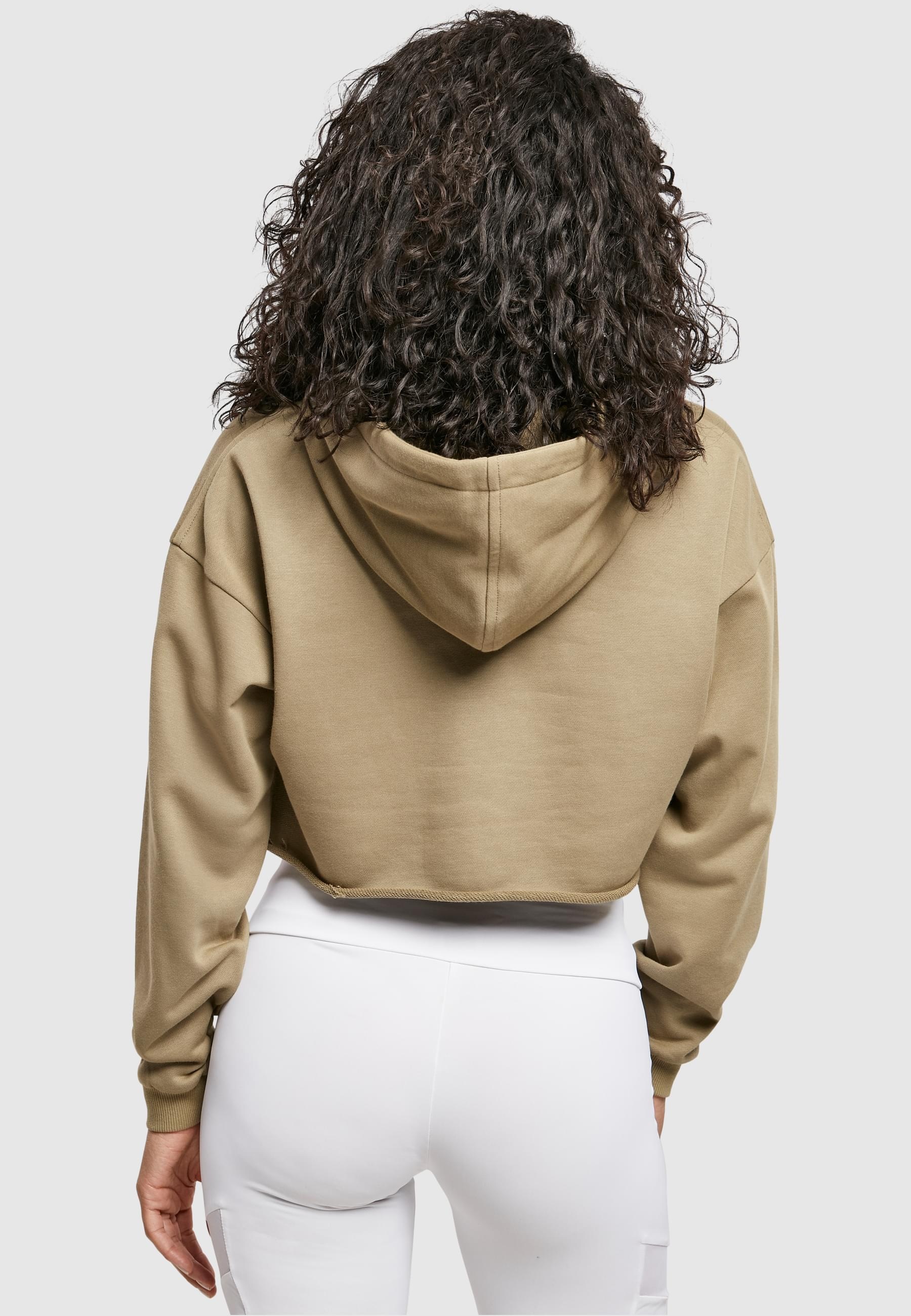 URBAN CLASSICS Rundhalspullover »Urban Classics Damen Ladies Oversized Cropped Hoody«, (1 tlg.)