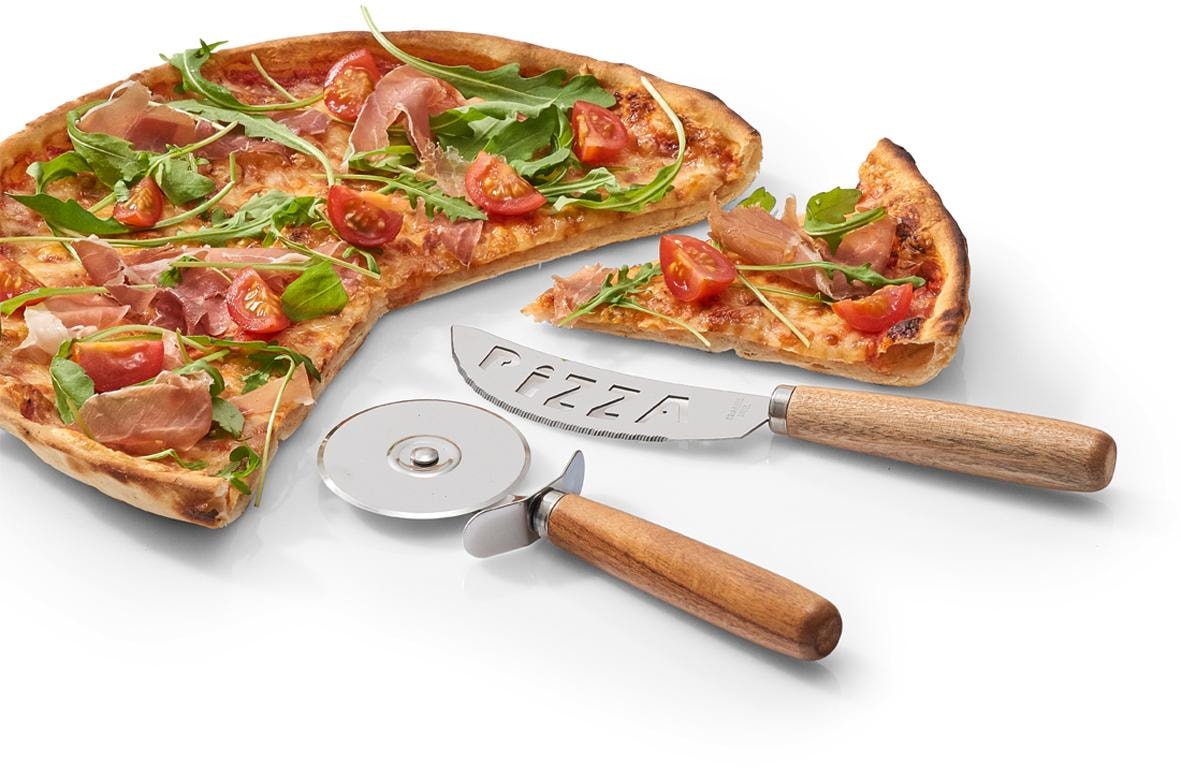 Zeller Present Pizzaschneider, (Set, 2 tlg., inkl. Geschenkbox), für Pizzaliebhaber