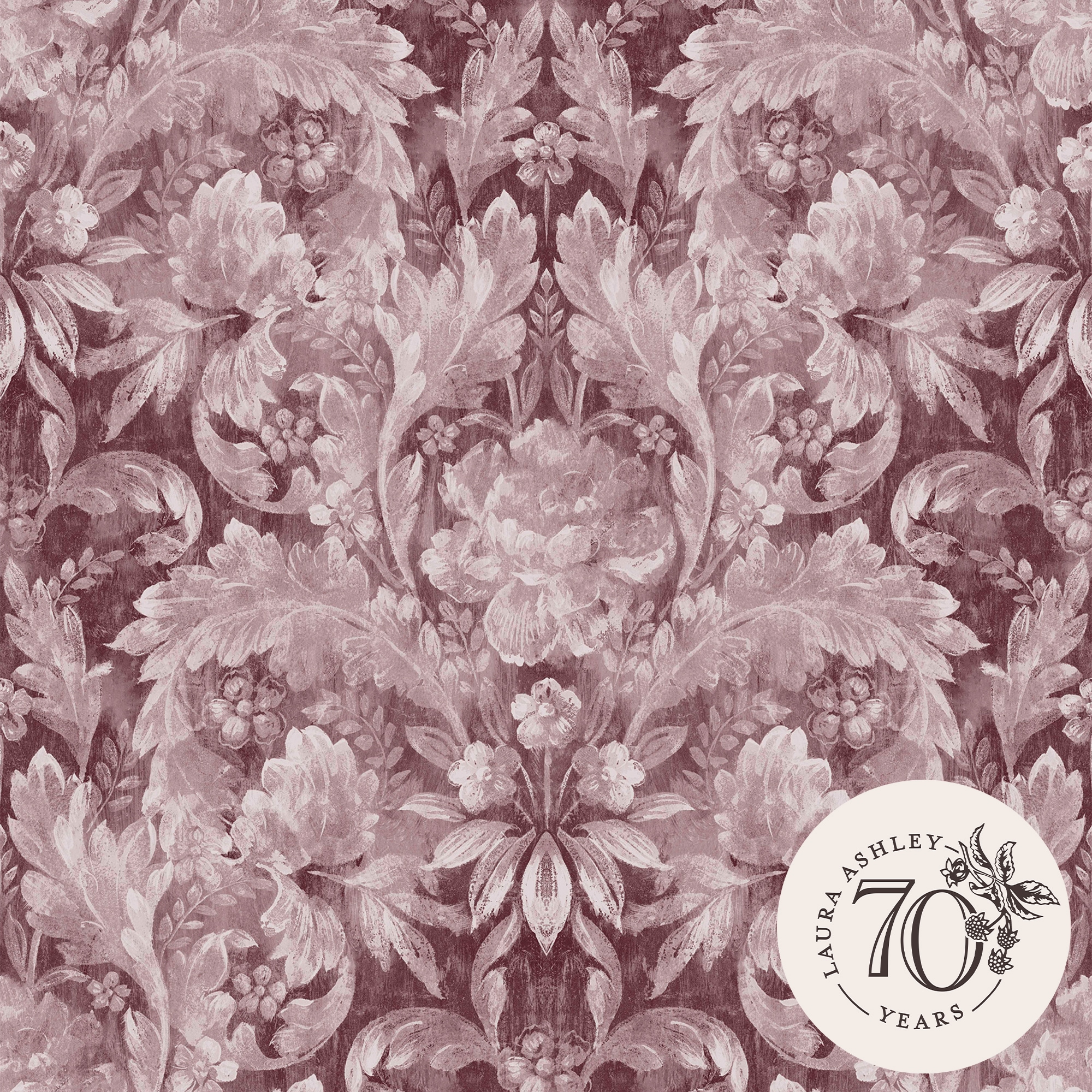 LAURA ASHLEY Vliestapete »Apolline Blackberry«, geblümt, 10mx52cm (ca. 5m2)