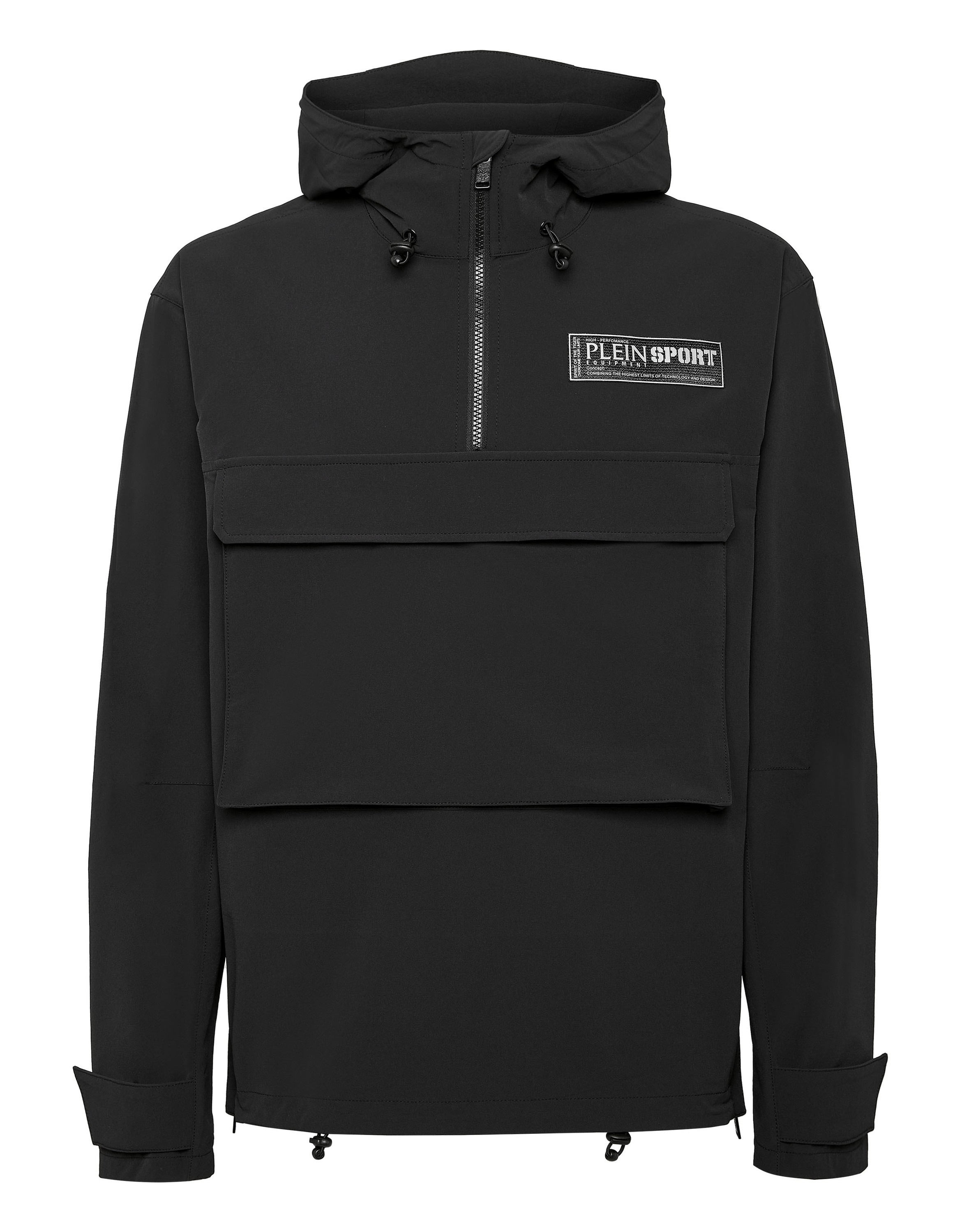 PLEIN SPORT Jungen Kapuzensweatjacke "Sweatjacke mit Kapuze", schwarz, Gr. XL, Obermaterial: 89% Polyamid, 11% Elasthan; Futter: 100% Polyester,