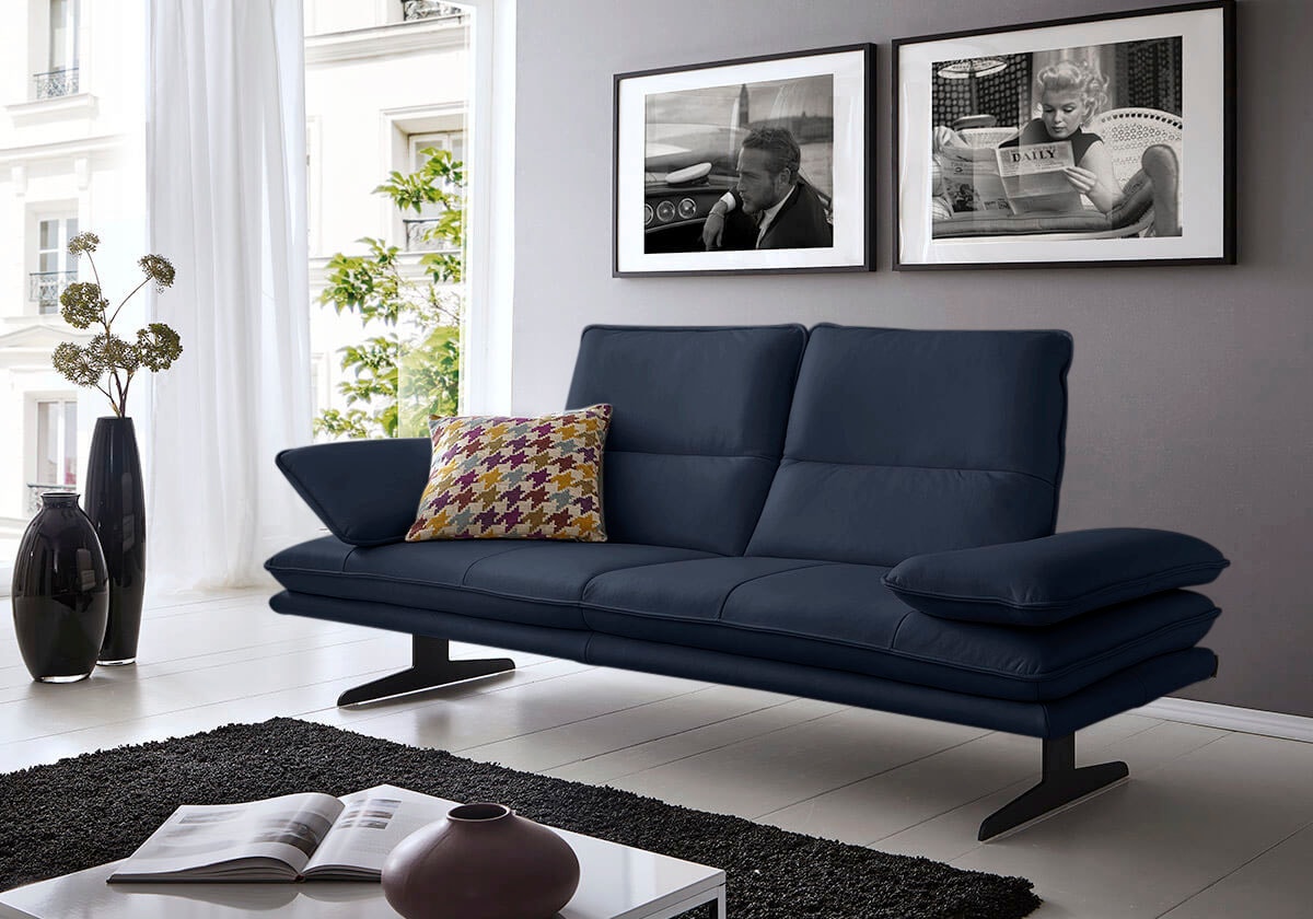 W.SCHILLIG 2-Sitzer "broadway, Designsofa mit tollem Sitzkomfort, Breite 216cm" Sitztiefenverstellung, Kopfteil- & Seitenteilverstellung, Breite 216cm