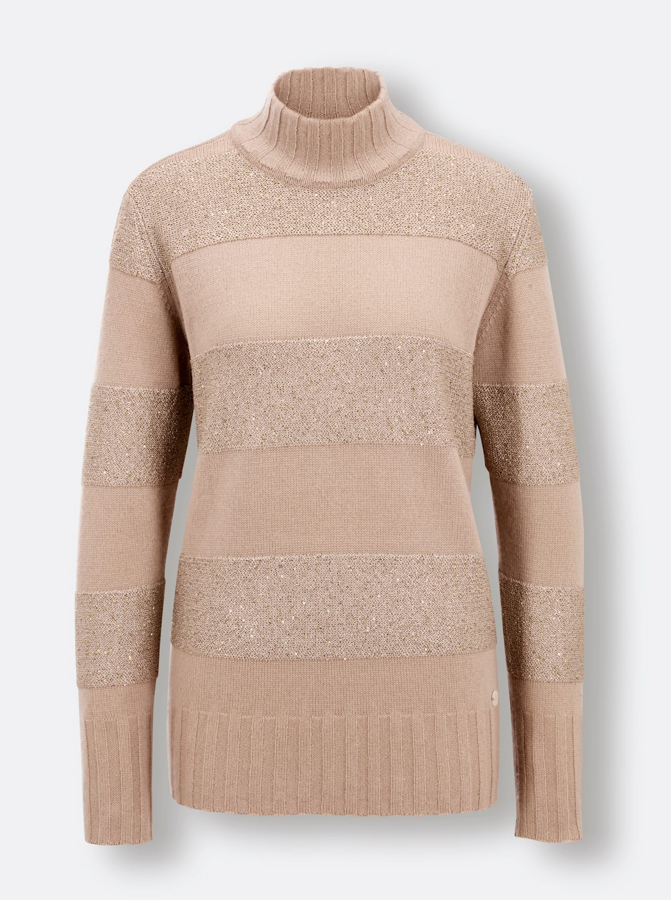 Creation L Premium Merino-Cashmere Turtleneck Sweater Beige Size 50 3