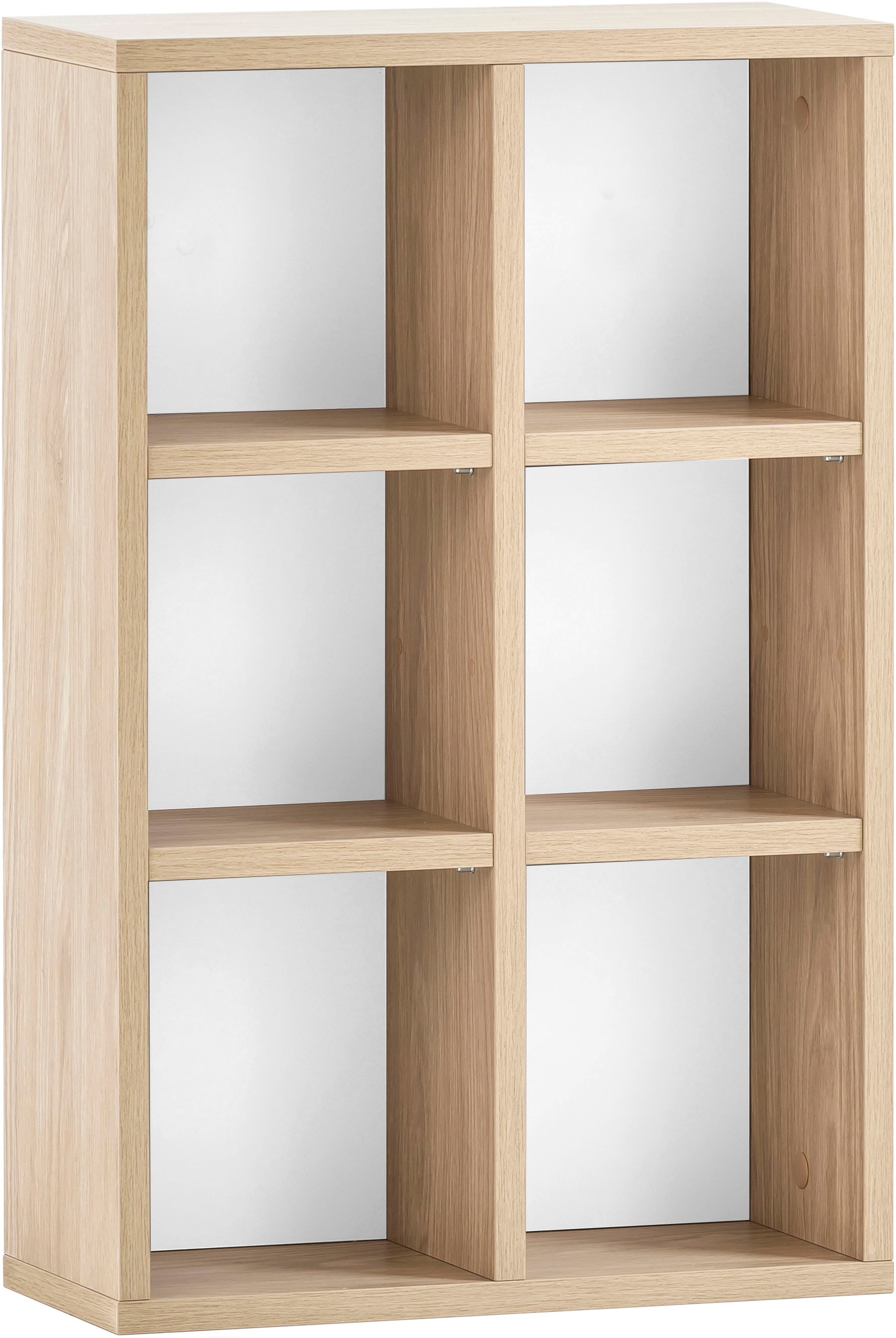 Schildmeyer Wandregal »Mali, Breite 40 cm«, 6 offene Regalfächer, Holzdekor mit fühlbarer Struktur