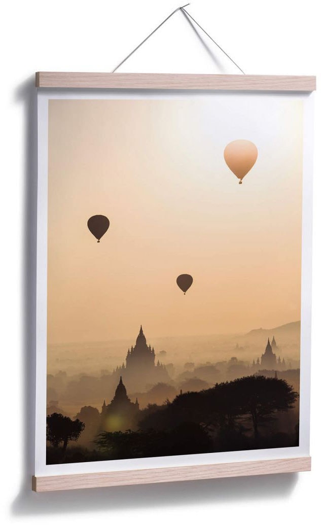 Wall-Art Poster »Morgen über Bagan«, Landschaften, (1 St.), Poster, Wandbild,  Bild, Wandposter kaufen | BAUR