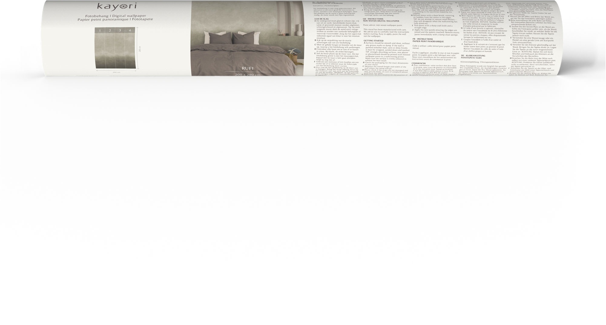 Thumbnail - kayori Vliestapete "Rufi" Farbverlauf glatt 280x300cm (LxB)