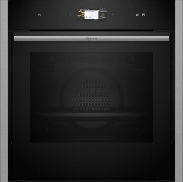 NEFF Pyrolyse Backofen N 90 "B64VS71N0" mit Teleskopauszug nachrüstbar mit Hydrolyse Pyrolyse-Reinigungs-Duo & die versenkbare Slide & Hide Tür
