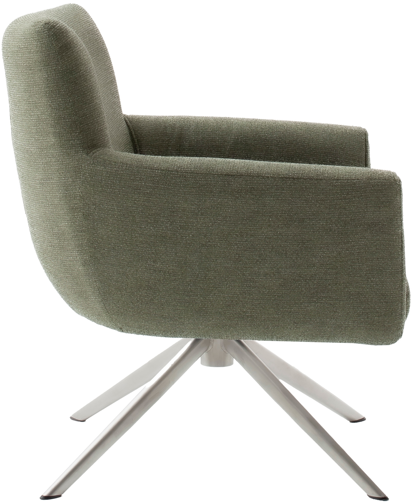 MCA furniture 4-Fußstuhl »WILSON Esszimmerstuhl, Armlehnstuhl, Polsterstuhl, modern«, (Set), 1 St., Flachgewebe, Stuhl, Armlehnenstuhl, drehbar, Taschenfederkern, belastbar 160 kg,XXL
