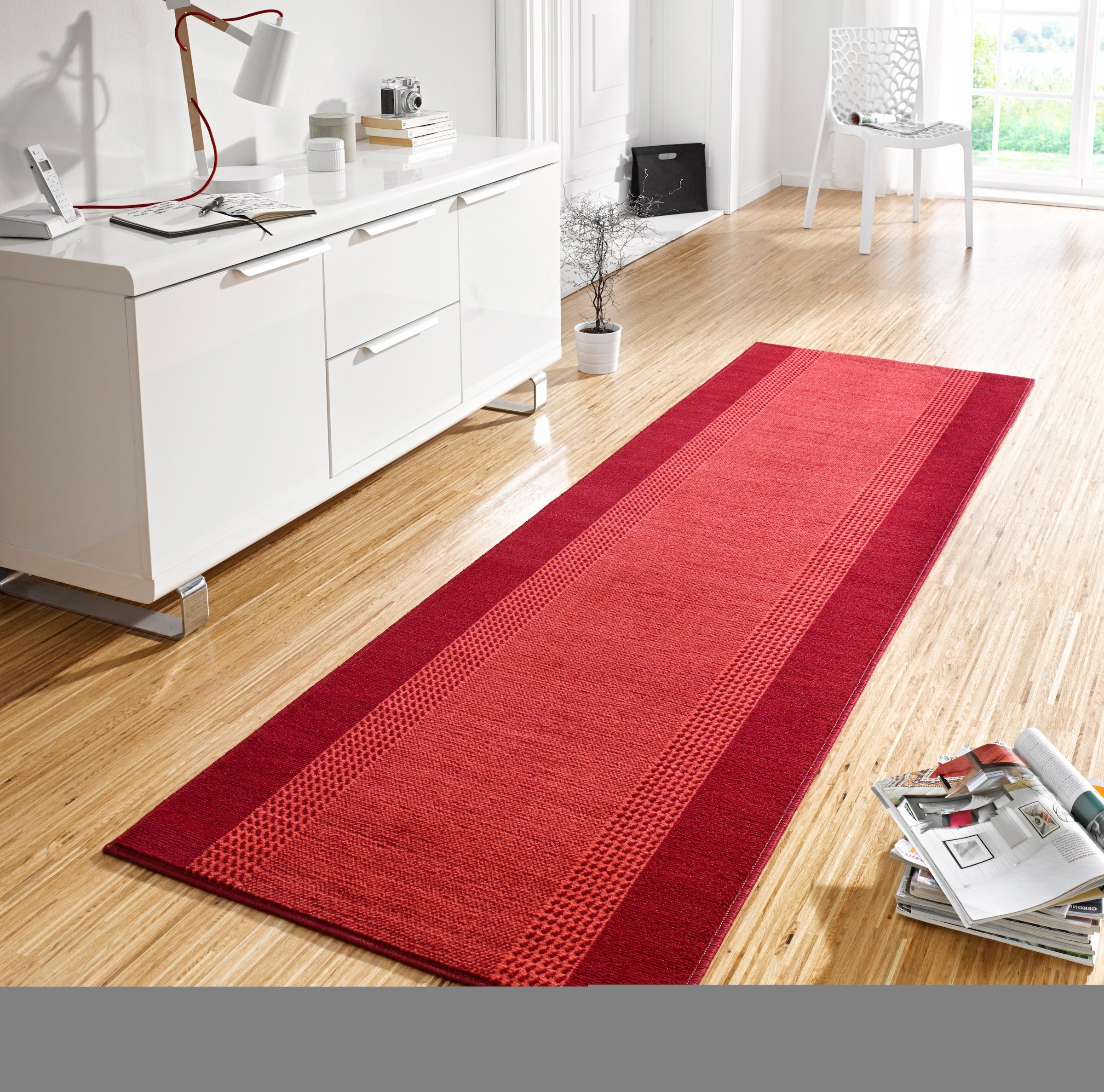 HANSE Home Teppich »Band«, rechteckig, 9 mm Höhe, Kurzflor, weich, Läufer Größen, Wohnzimmer, Schlafzimmer, Esszimmer