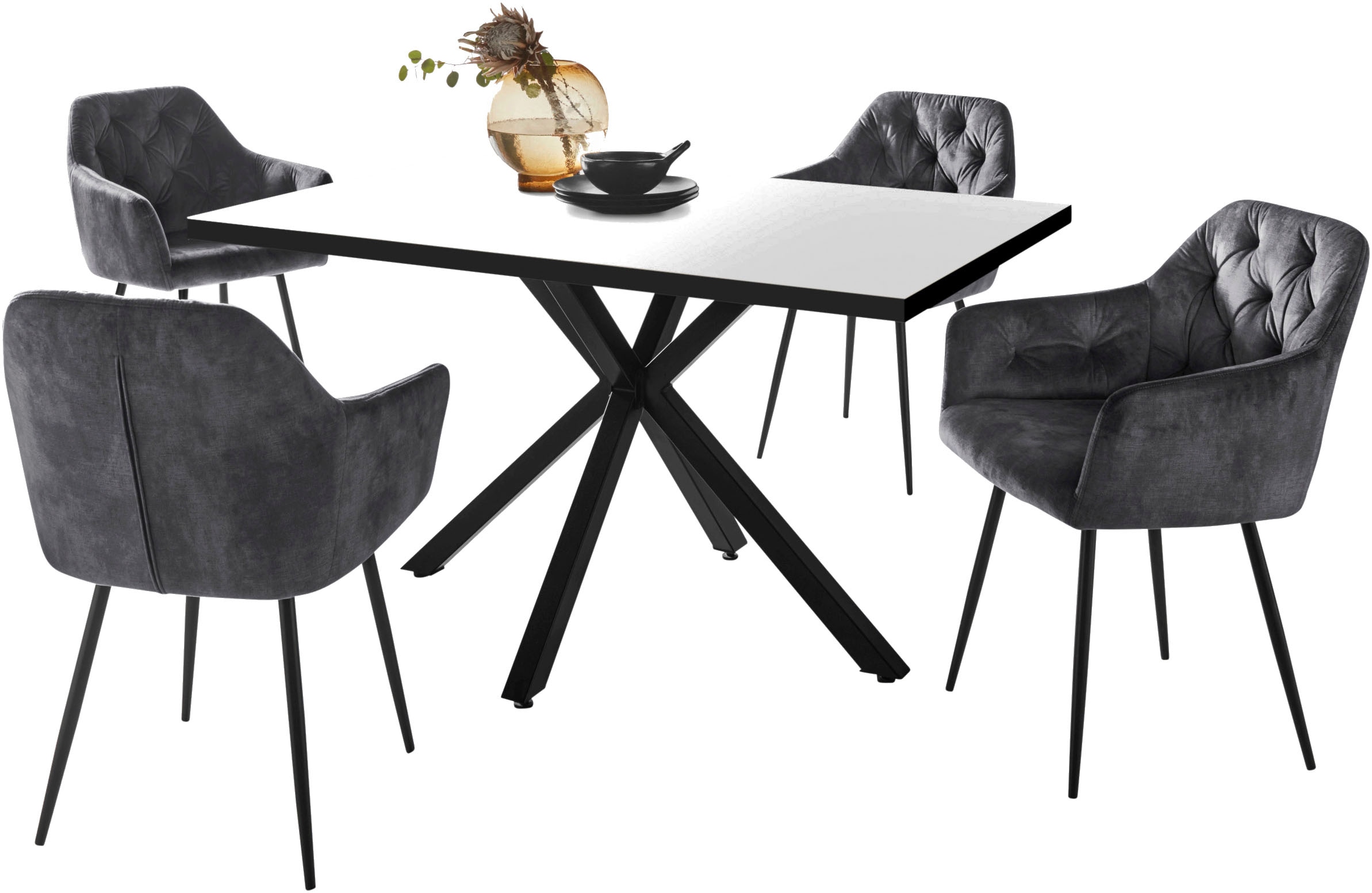 HELA Essgruppe "CLEO Tischgruppe Bestseller", (Set, 5 tlg., 1 Tisch / 4 Stü günstig online kaufen