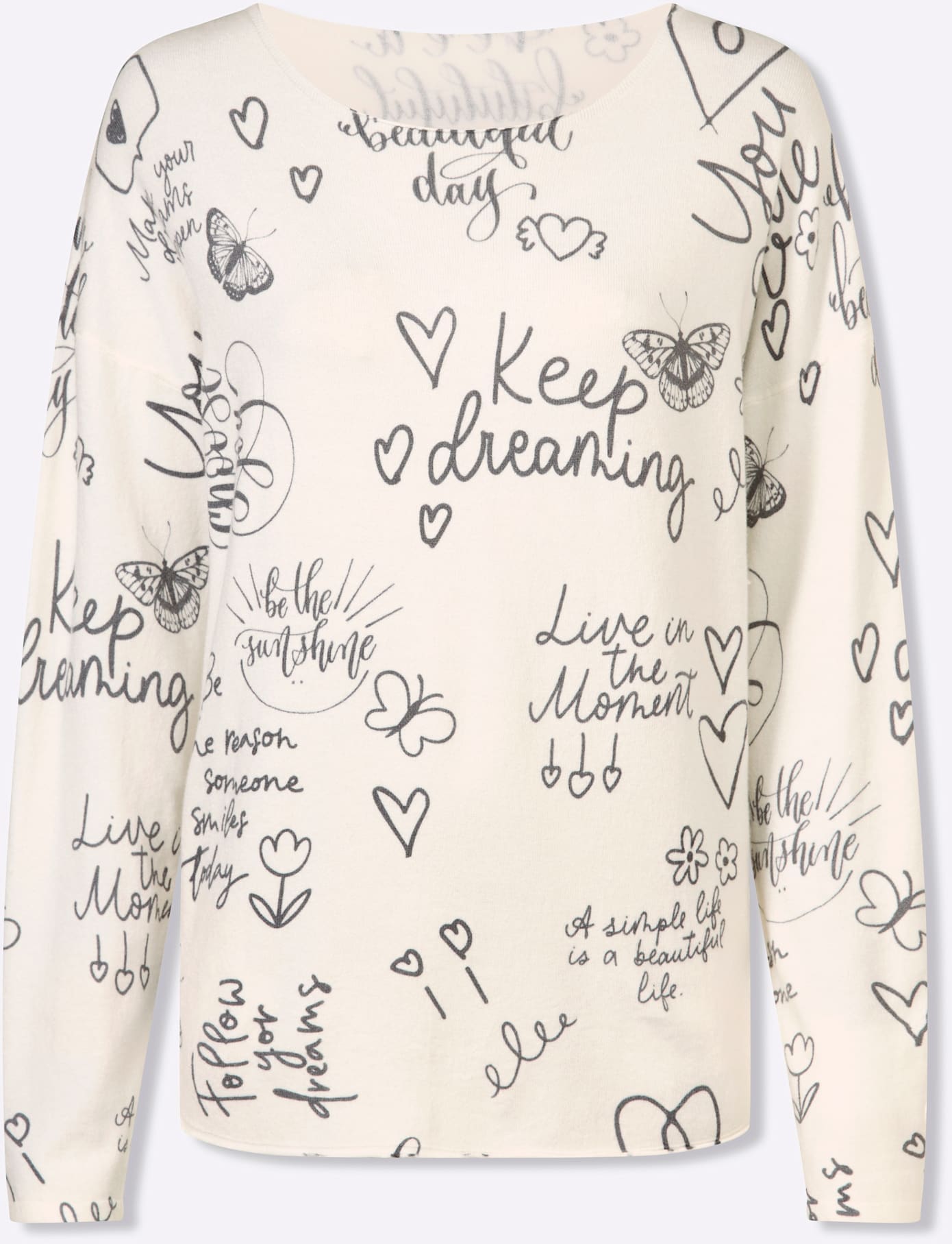 heine Strickpullover »Druck-Pullover«