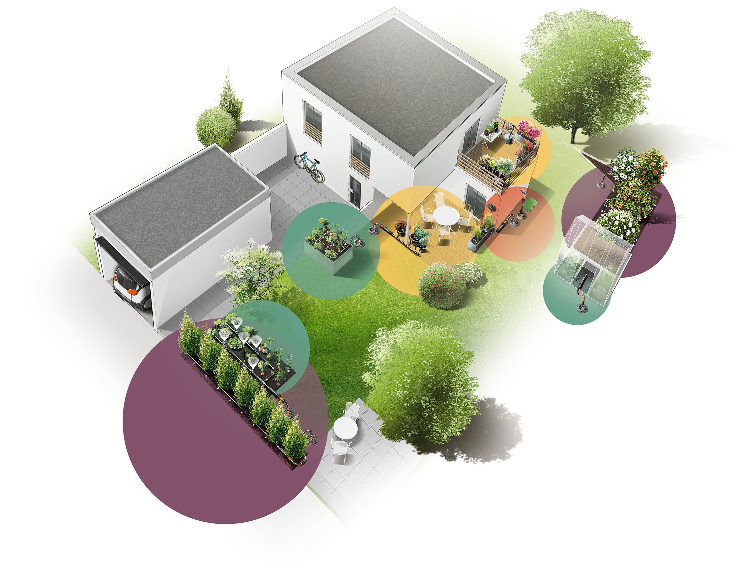 GARDENA Bewässerungssystem »Tropfbewässerung Set« ()  für Hecken und Büsche bis 25 m