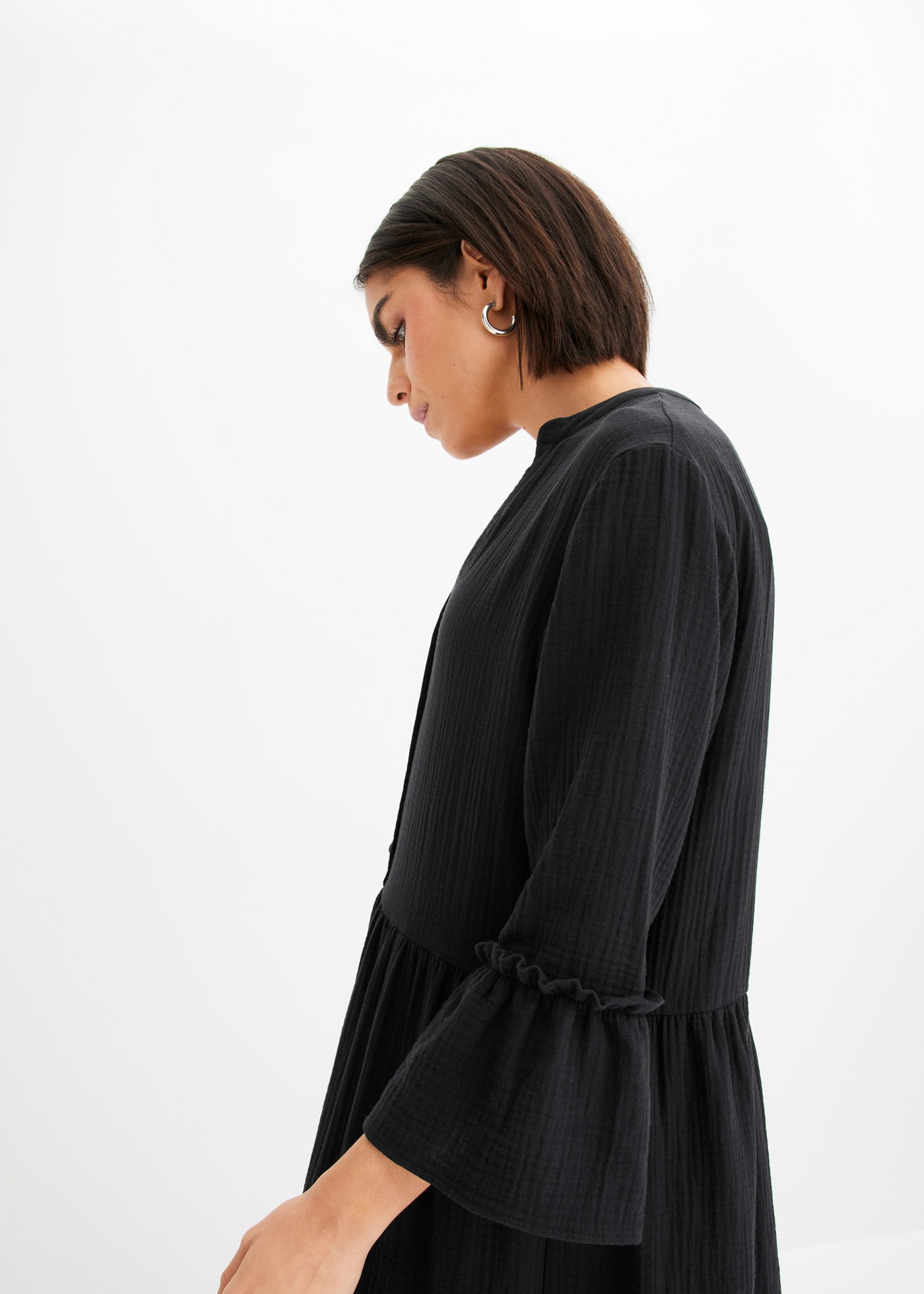 Thumbnail - bonprix Maxikleid für Frühjahr und Sommer, aus reiner Baumwolle, Oversize-Fit