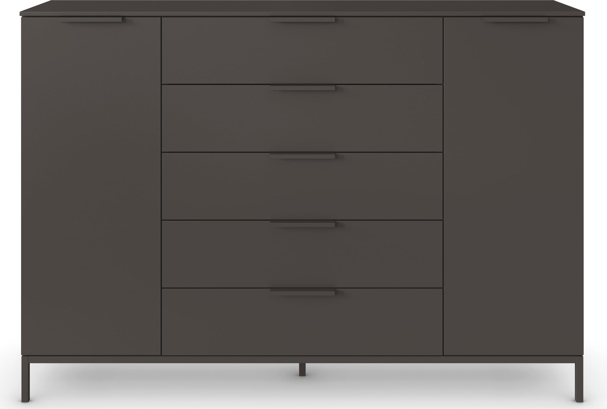 rauch Kombikommode »Kommode Türkommode Sideboard Kombikommode FLIPP«, (Breite 160/180 cm mit 4 Einlegeböden), 2-türig mit 5 Schubladen und Soft-Close-Funktion in zwei Breiten