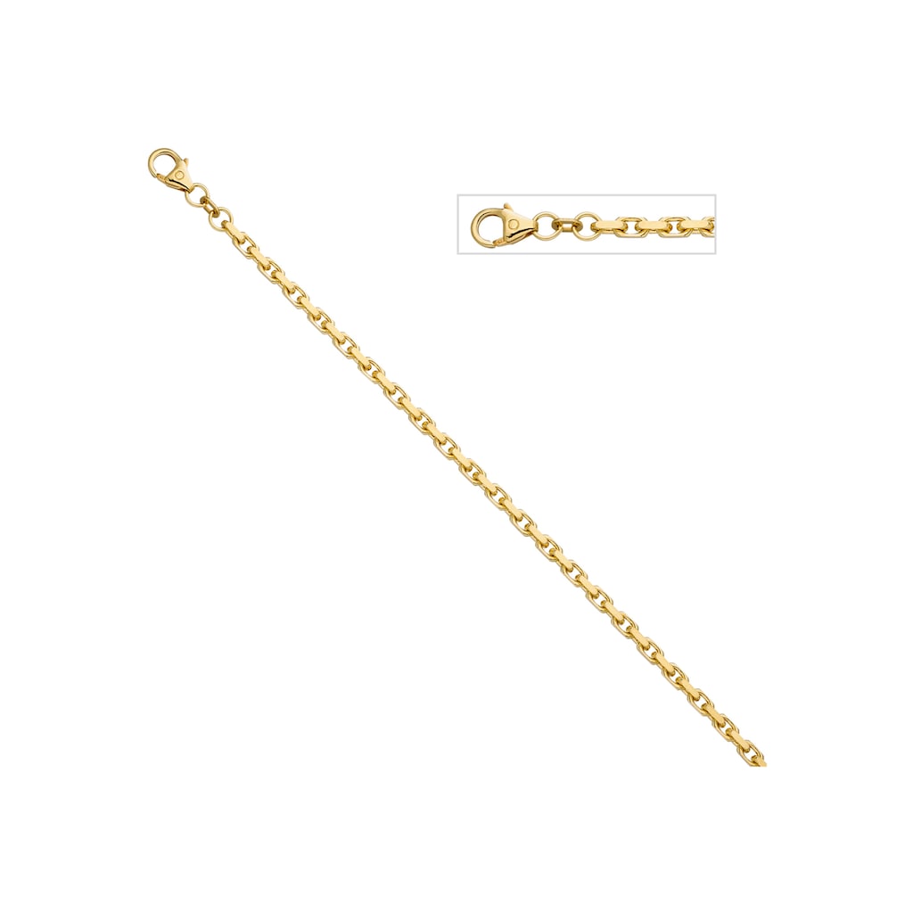 JOBO Goldarmband Ankerarmband 585 Gold diamantiert 21 cm
