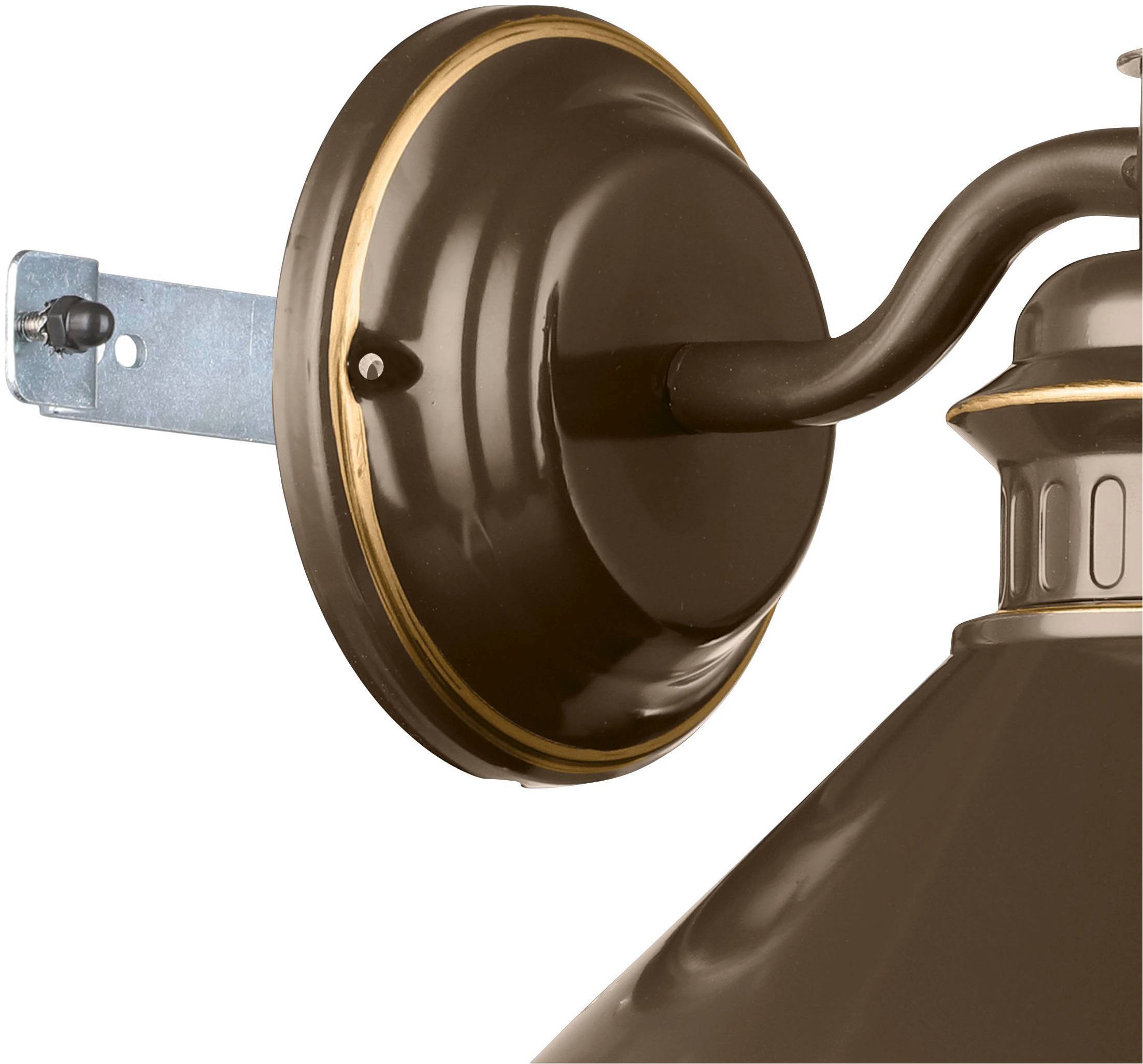 EGLO Wandleuchte »Albacete Außenlampe IP44 spritzwassergeschützt, E27, Wandlampe, Lampe« E27 1 Stk. Wand-/Deckenleuchte - L26,5 x H25,5 x AL28 cm - braun, kupfer