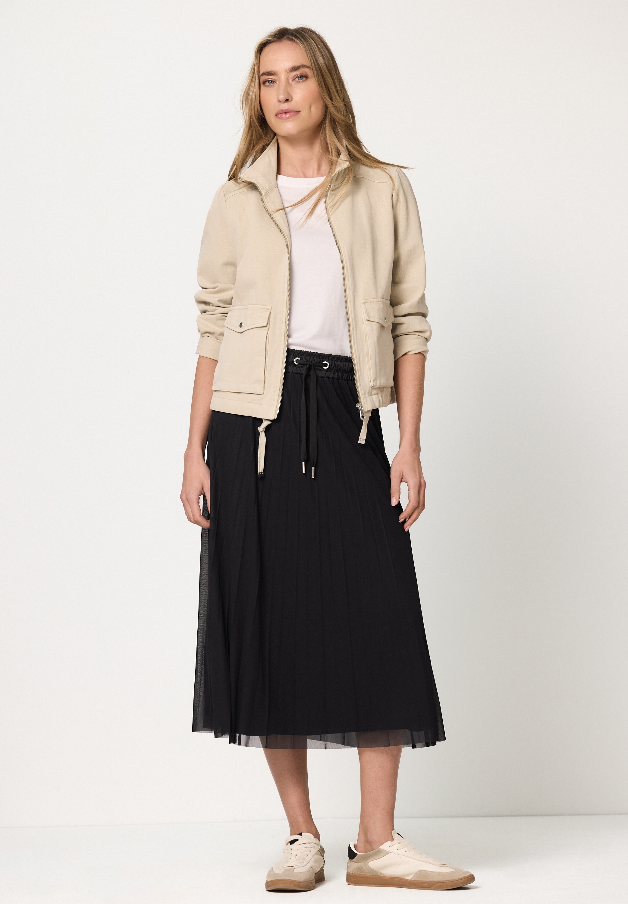 STREET ONE Plisseerock in Midi-Länge