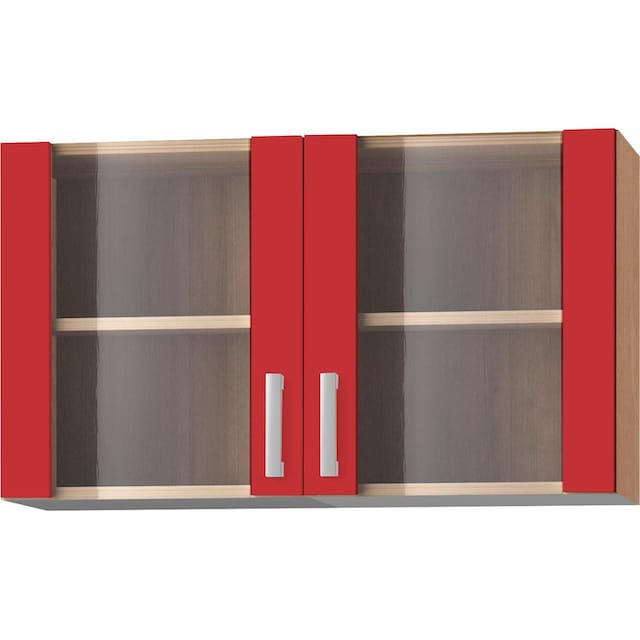 OPTIFIT Hängeschrank »Odense«, 100 cm breit, mit 2 Türen mit Grauglaseinsatz  kaufen | BAUR