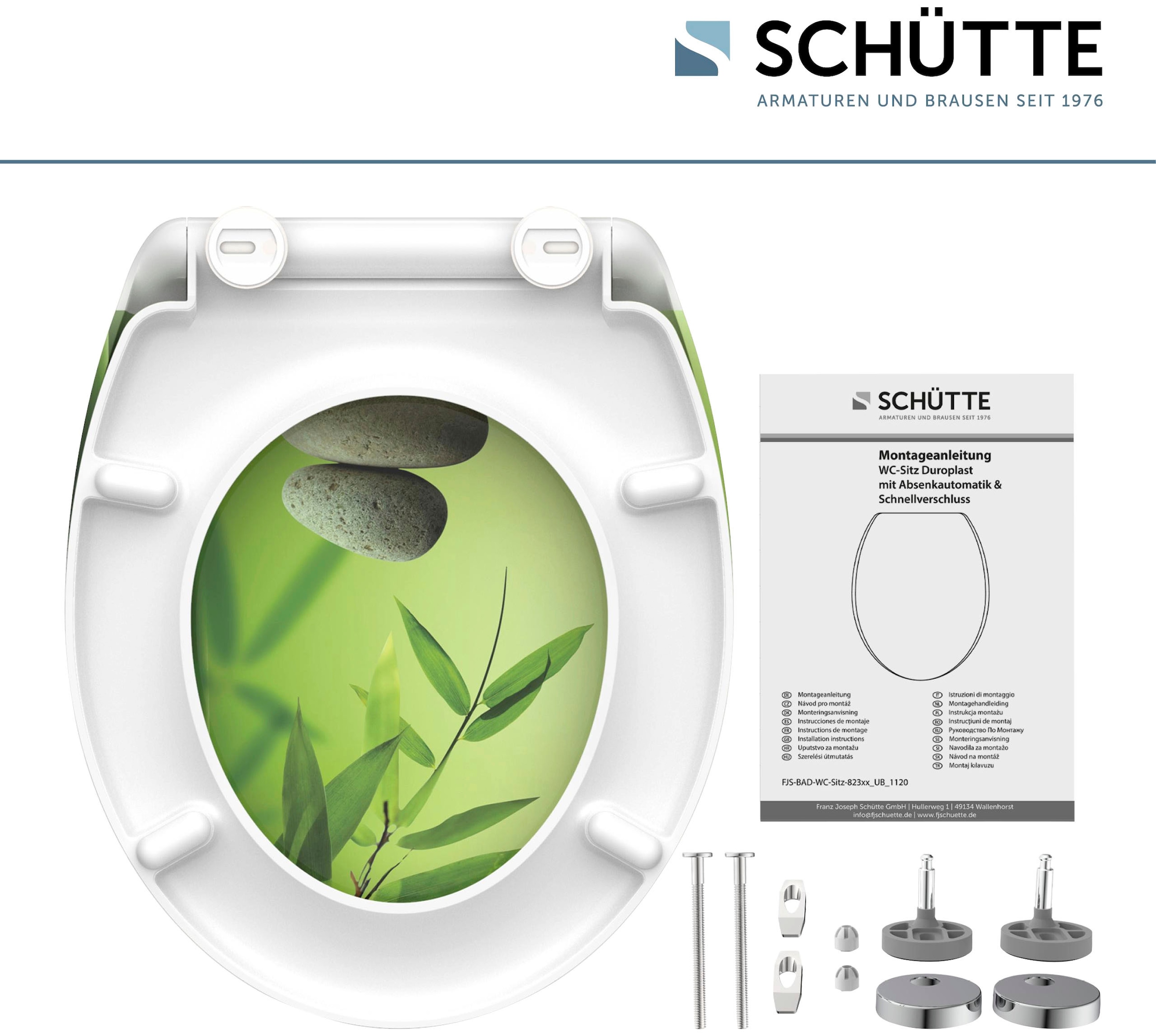 Schütte WC-Sitz »Stone«, Duroplast, mit Absenkautomatik und Schnellverschluss