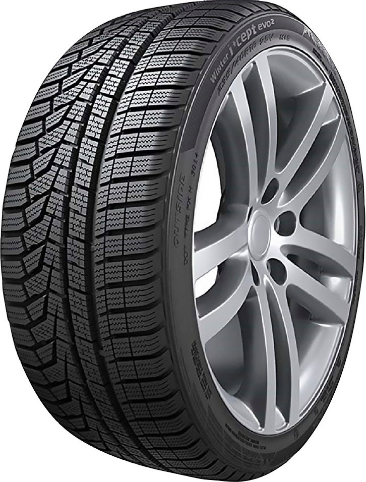 HANKOOK Winterreifen "WINTER I*CEPT EVO2 W320A", 225mm / 55 % R 19 99V, schwarz, Autoreifen, 225/55 R19 99V