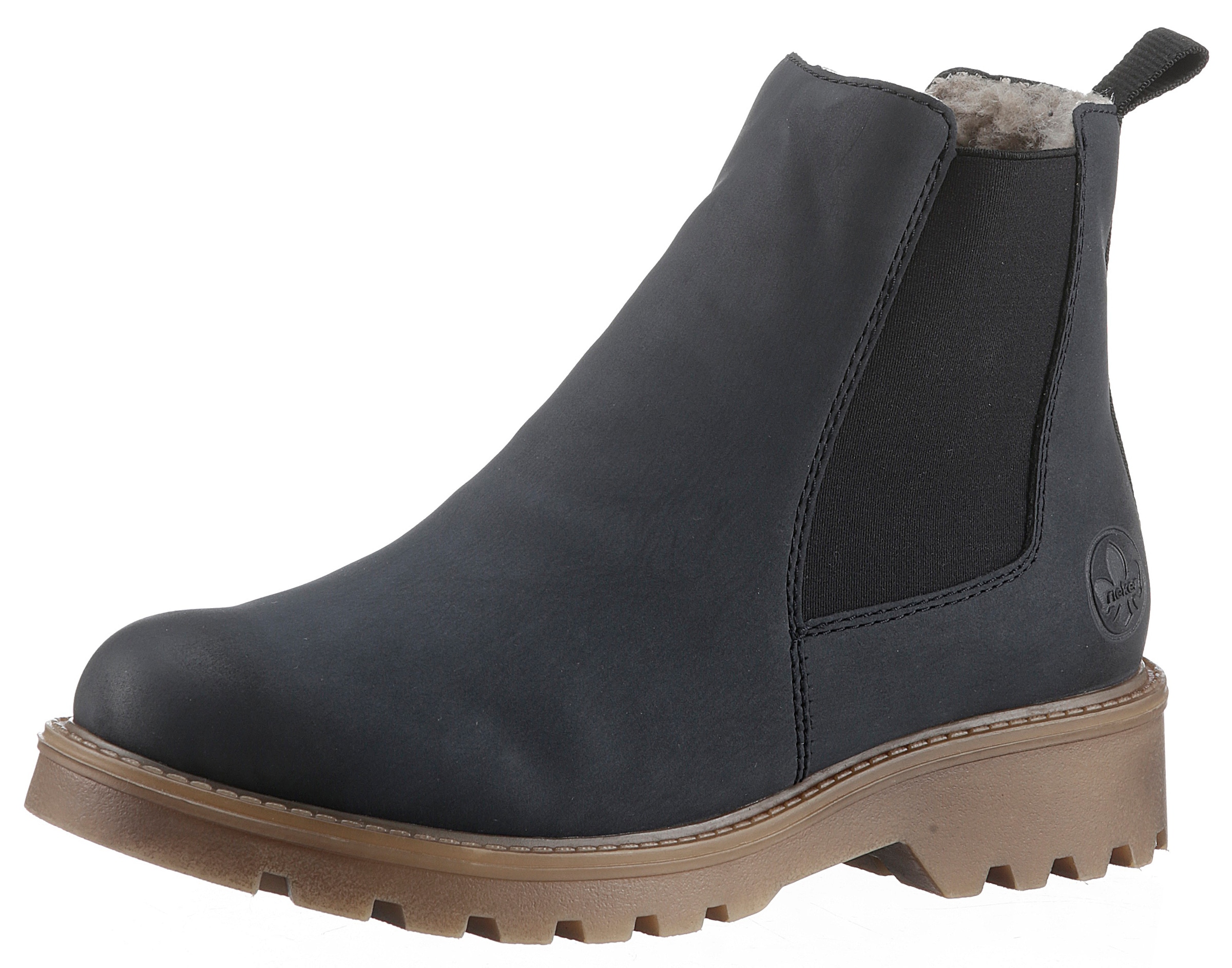 Rieker Schlupfboots, Stiefelette, Blockabsatz, mit kuscheligem Warmfutter