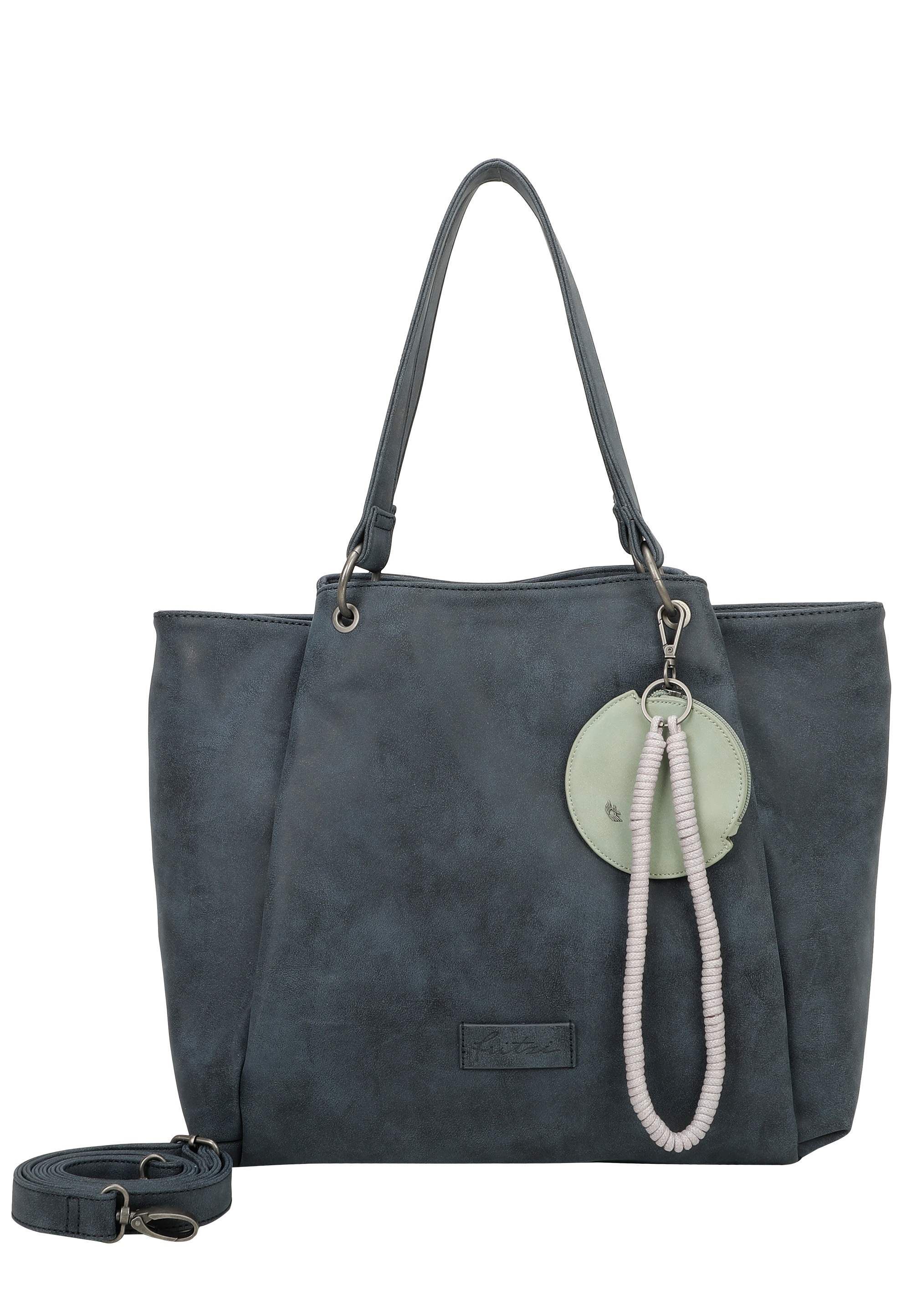 Fritzi Aus Preußen Henkeltasche FRITZI AUS PREUSSEN "Fritzi42N", Damen, Gr. B/H/T: 18cm x 33cm x 45cm, blau, Kunstfaser, unifarben, Taschen, aus veganen Materialien