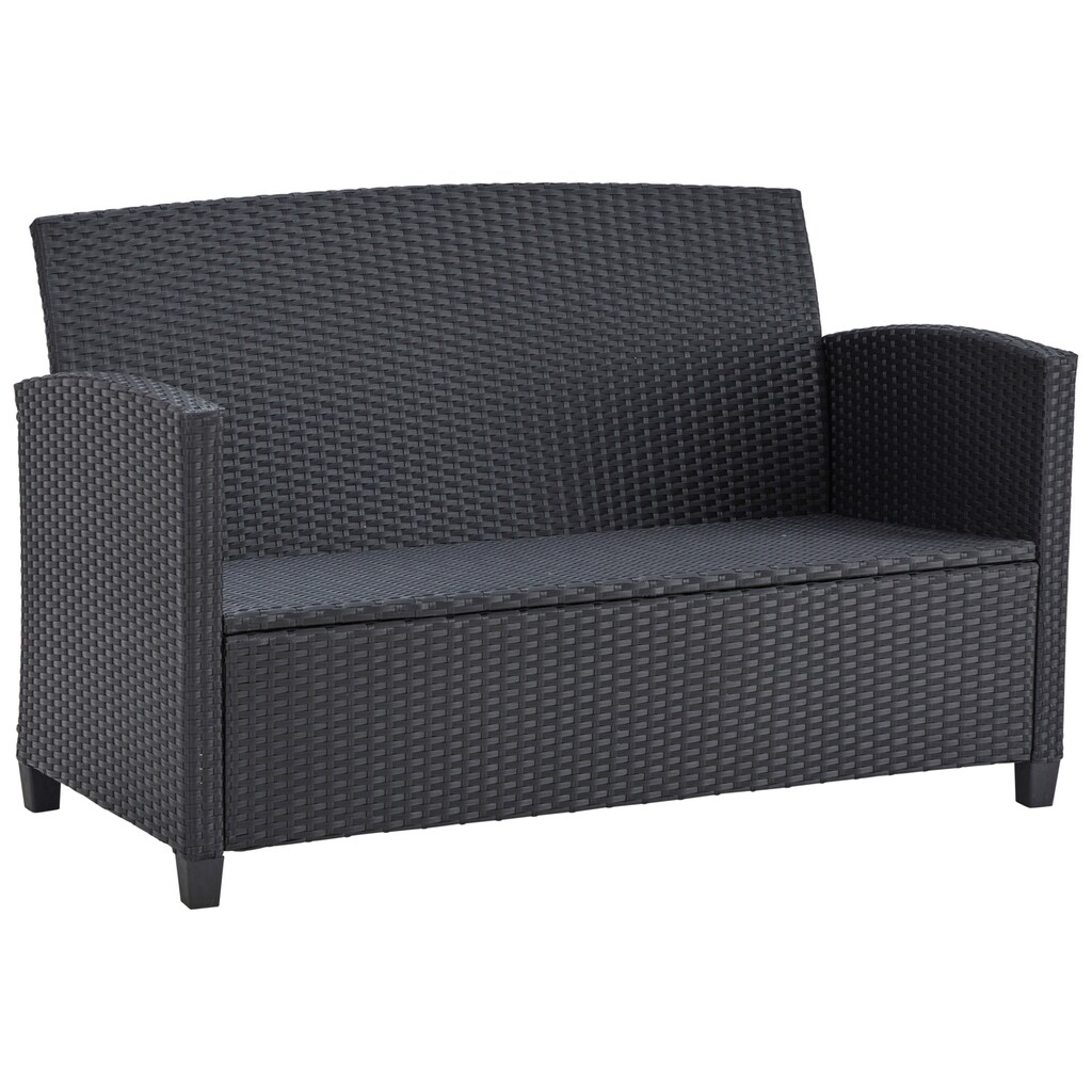 KONIFERA Gartenlounge-Set »Rotterdam«, (20 tlg.), 3 Sofas, 2 Hocker, Tisch 120x82 cm, Polyrattan
